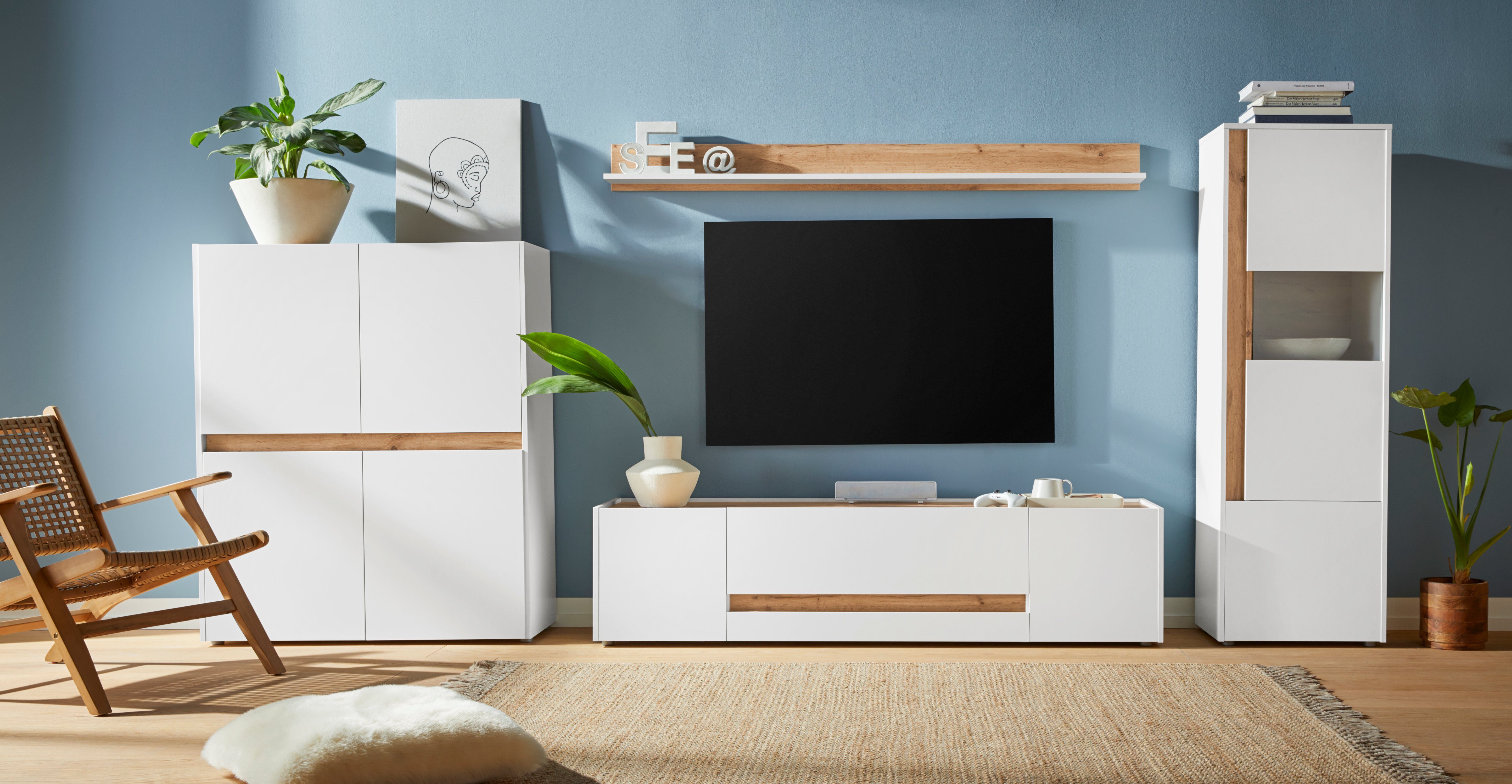 INOSIGN Wandmeubel GIRON (set, 4-delig), breedte ca. 350 cm, moderne woonkamer-set in 2 kleuren