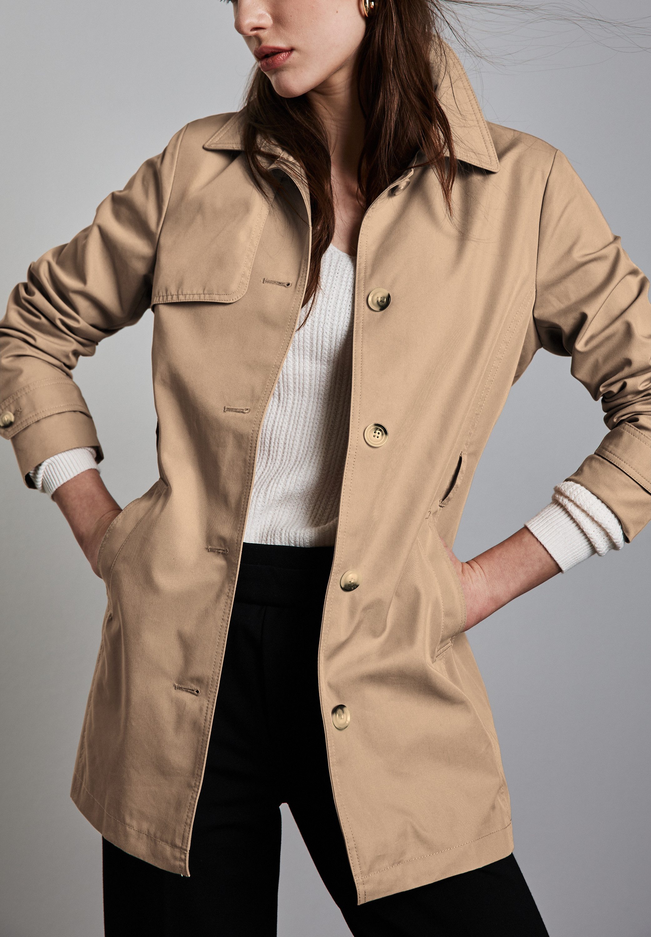 STREET ONE Trenchcoat met riem om te tailleren