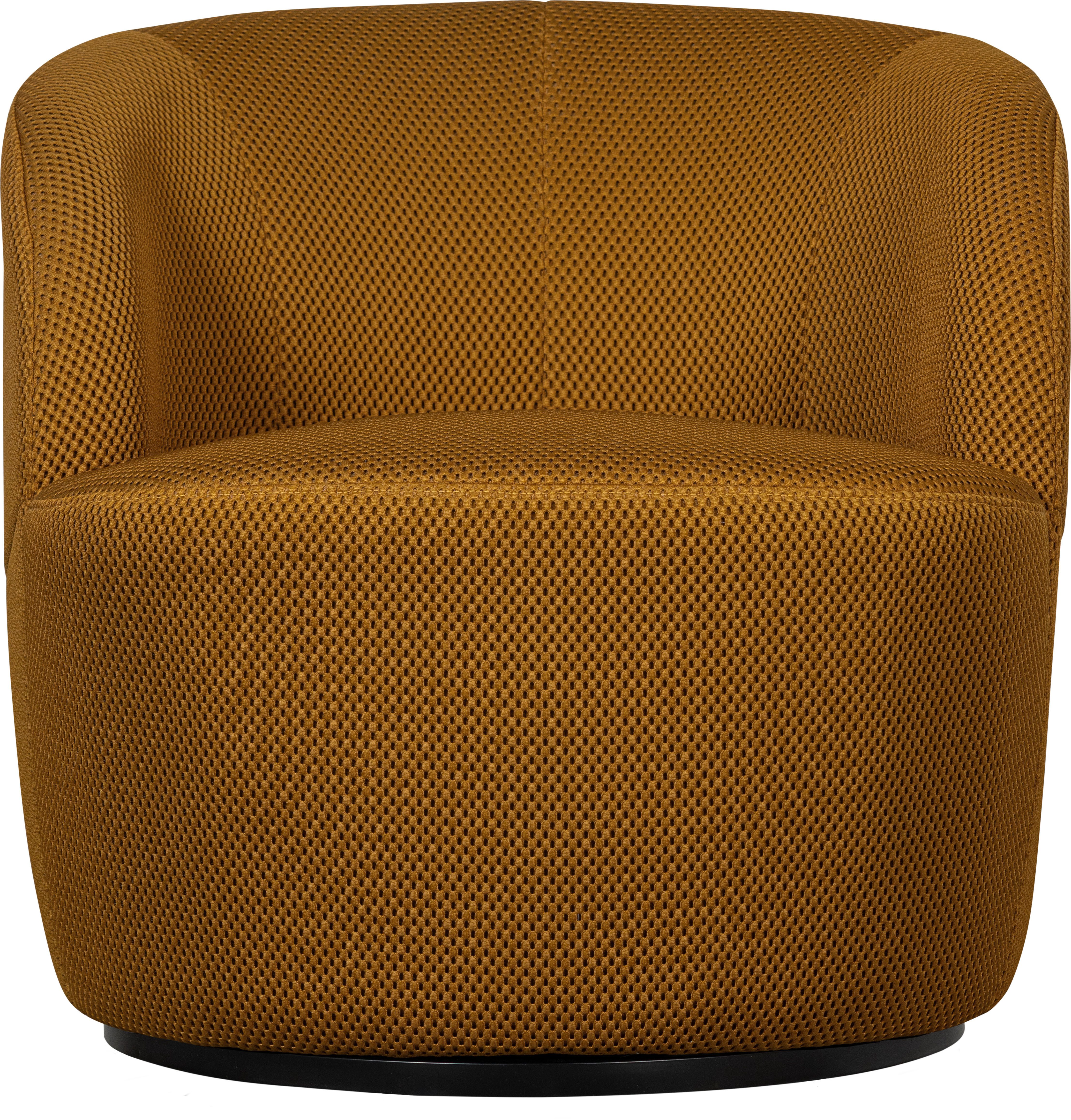 WOOOD Draaibare fauteuil Serra in elke richting draaibaar, ronde vorm, h 68 cm x b 70 cm