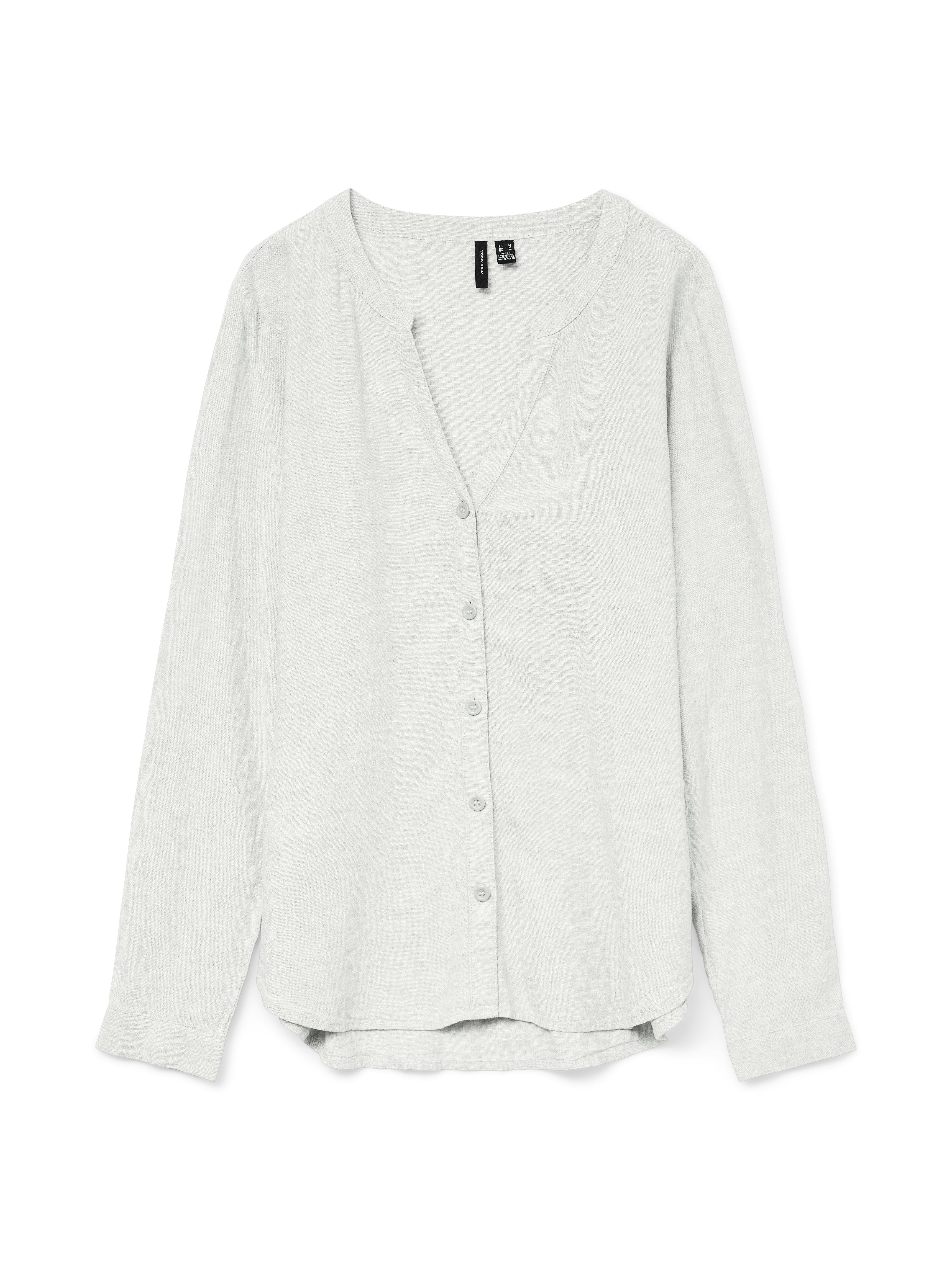 Vero Moda Blouse met lange mouwen VMLINN LS V-NECK SHIRT WVN NOOS