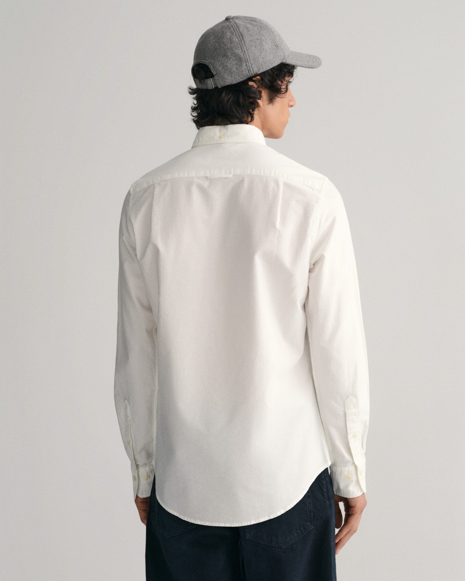 Gant Overhemd met lange mouwen Slim fit Oxford overhemd gestructureerd duurzaam dikker