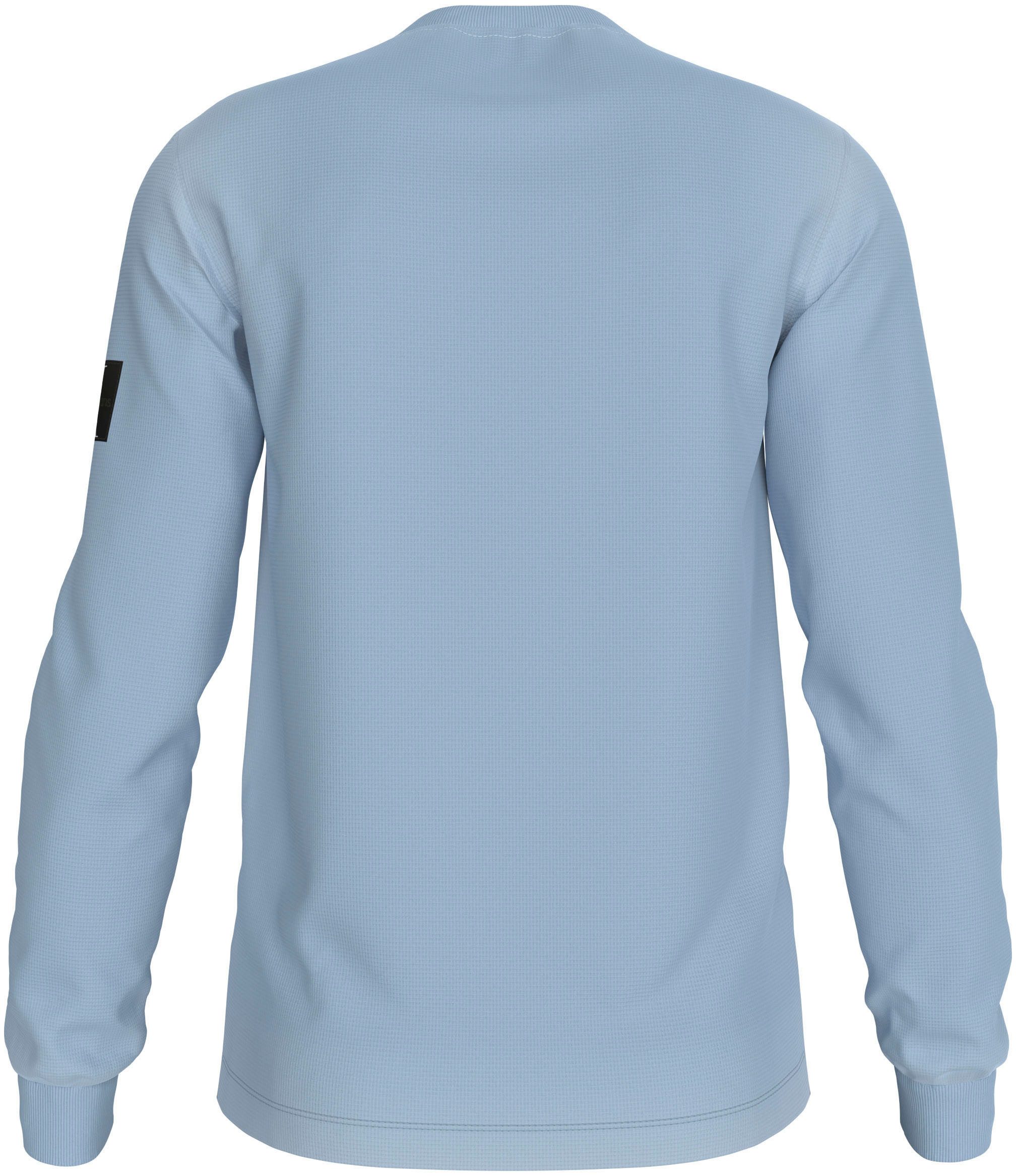 Calvin Klein Shirt met lange mouwen WASHED BADGE WAFFLE LS TEE