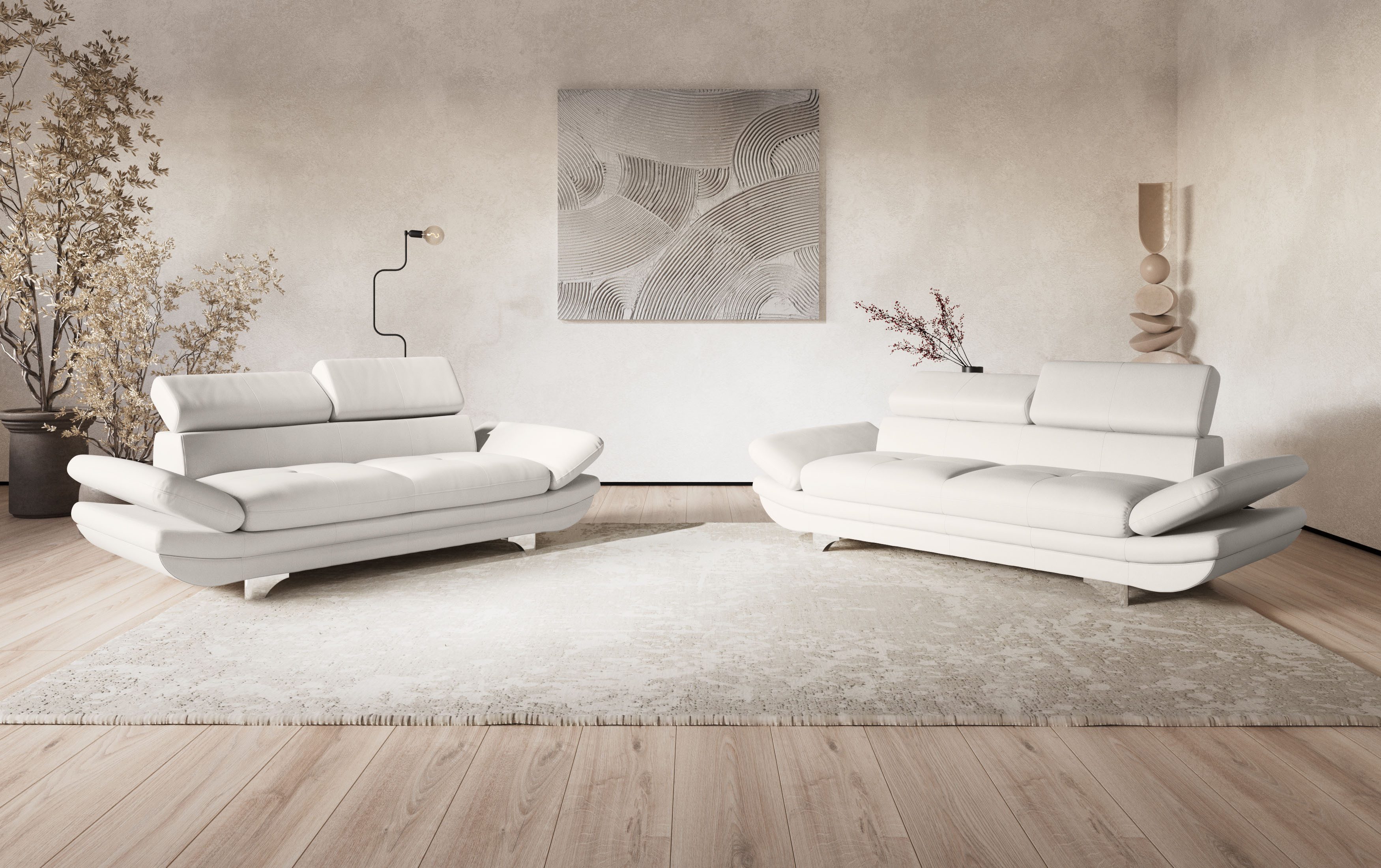 COTTA 3-zitsbank Enterprise Big-sofa, met verstelbare armleuning en rugleuning