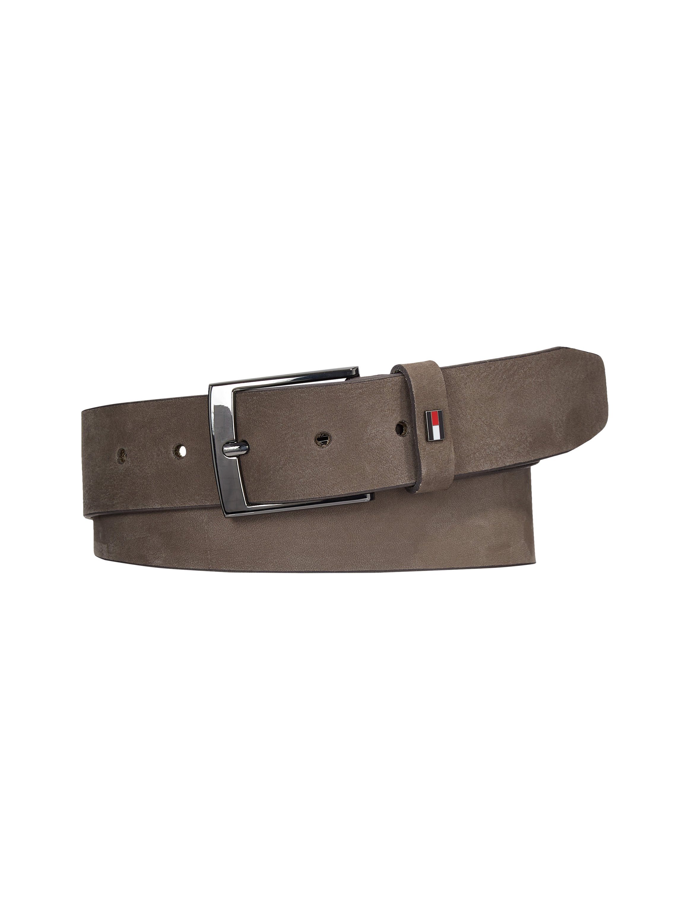 Tommy Hilfiger Leren riem ADAN NUBUCK 3.5 met metalen label aan de sluiting