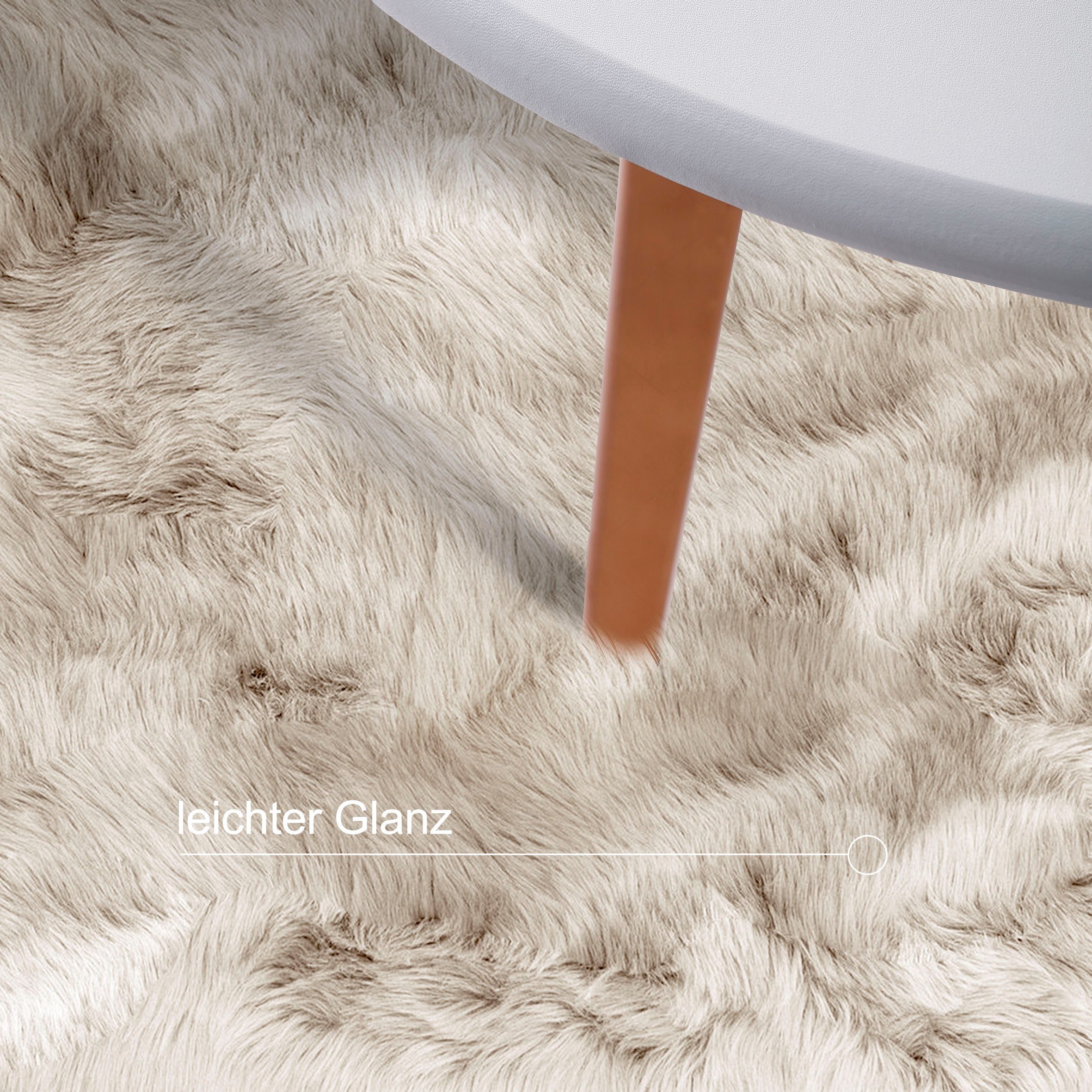 my home Hoogpolig vloerkleed Valeria schapenvacht tapijt knuffelig Imitatiebont, zachte vloerkleden, woonkamer, slaapkamer, eetkamer