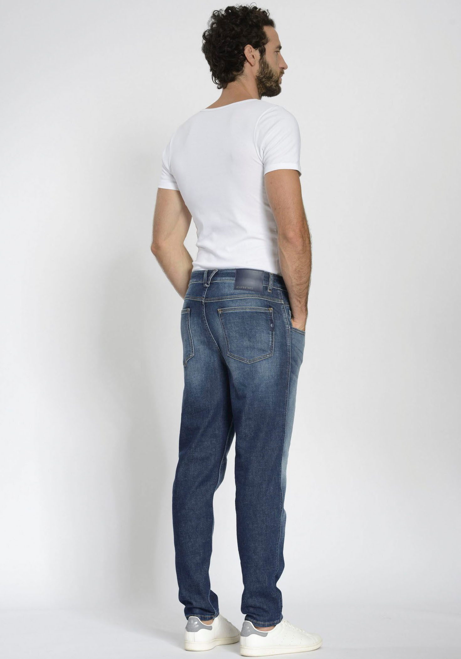 GANG Stretch jeans 94MARCO in relaxte 5-pocket stijl met dubbele riemlus