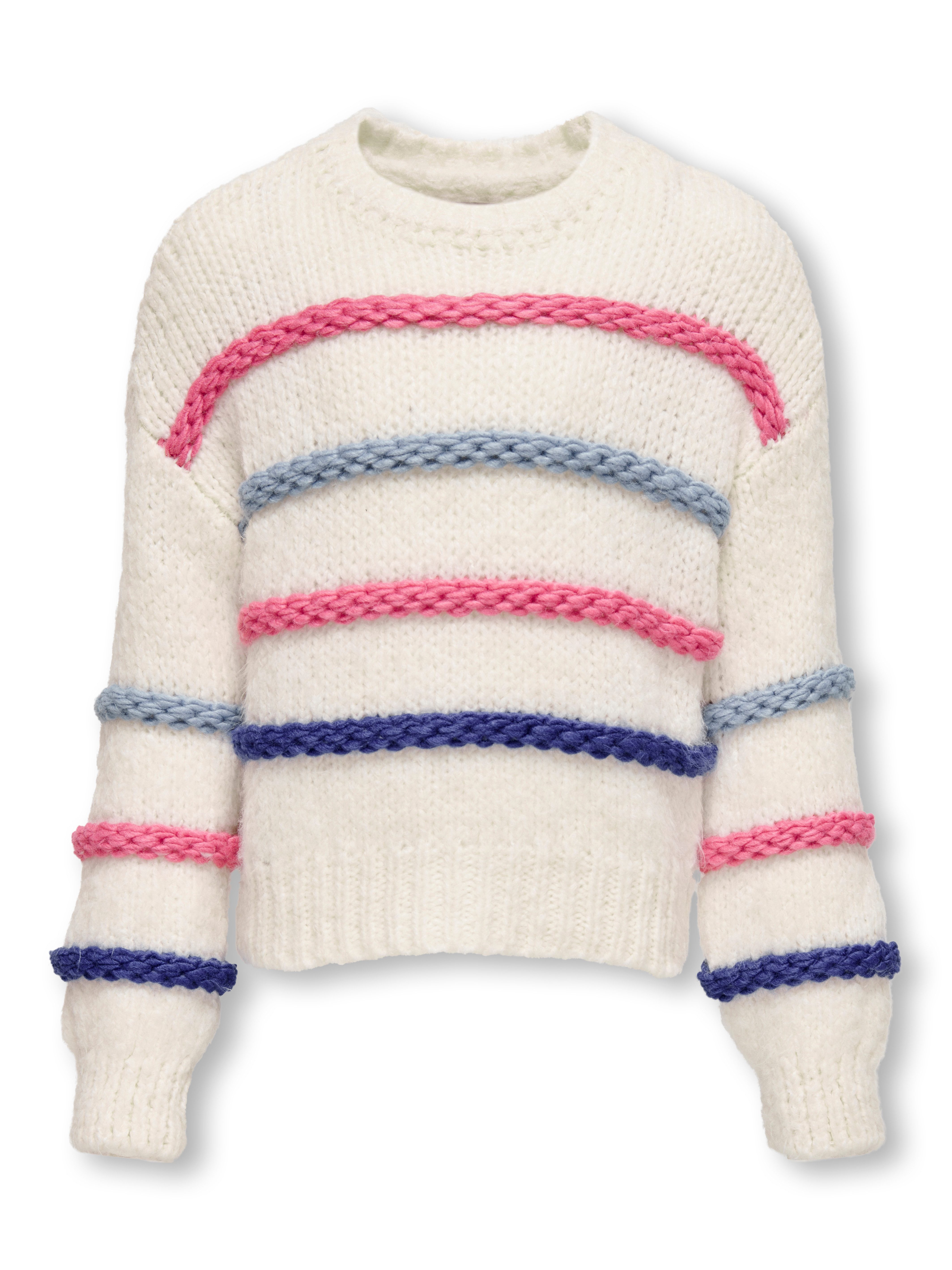 KIDS ONLY Trui met ronde hals KOGMY L S STRIPE O- NECK KNT