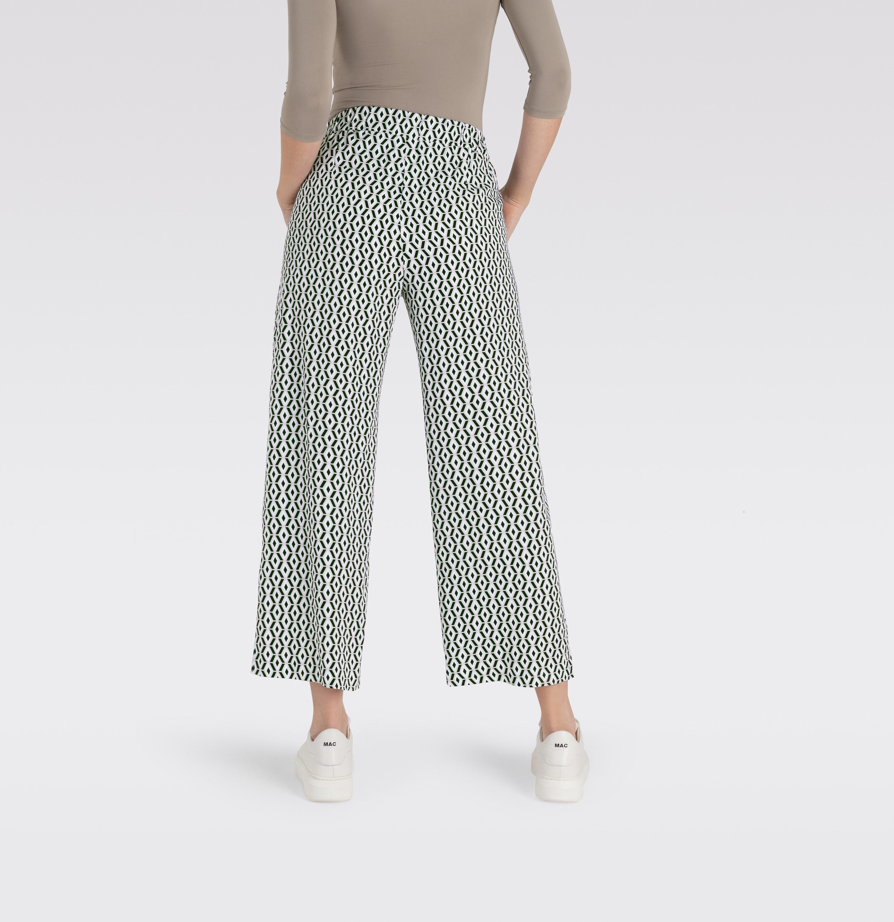 MAC 3 4 broek Chiara Cropped met wijde rechte pijp