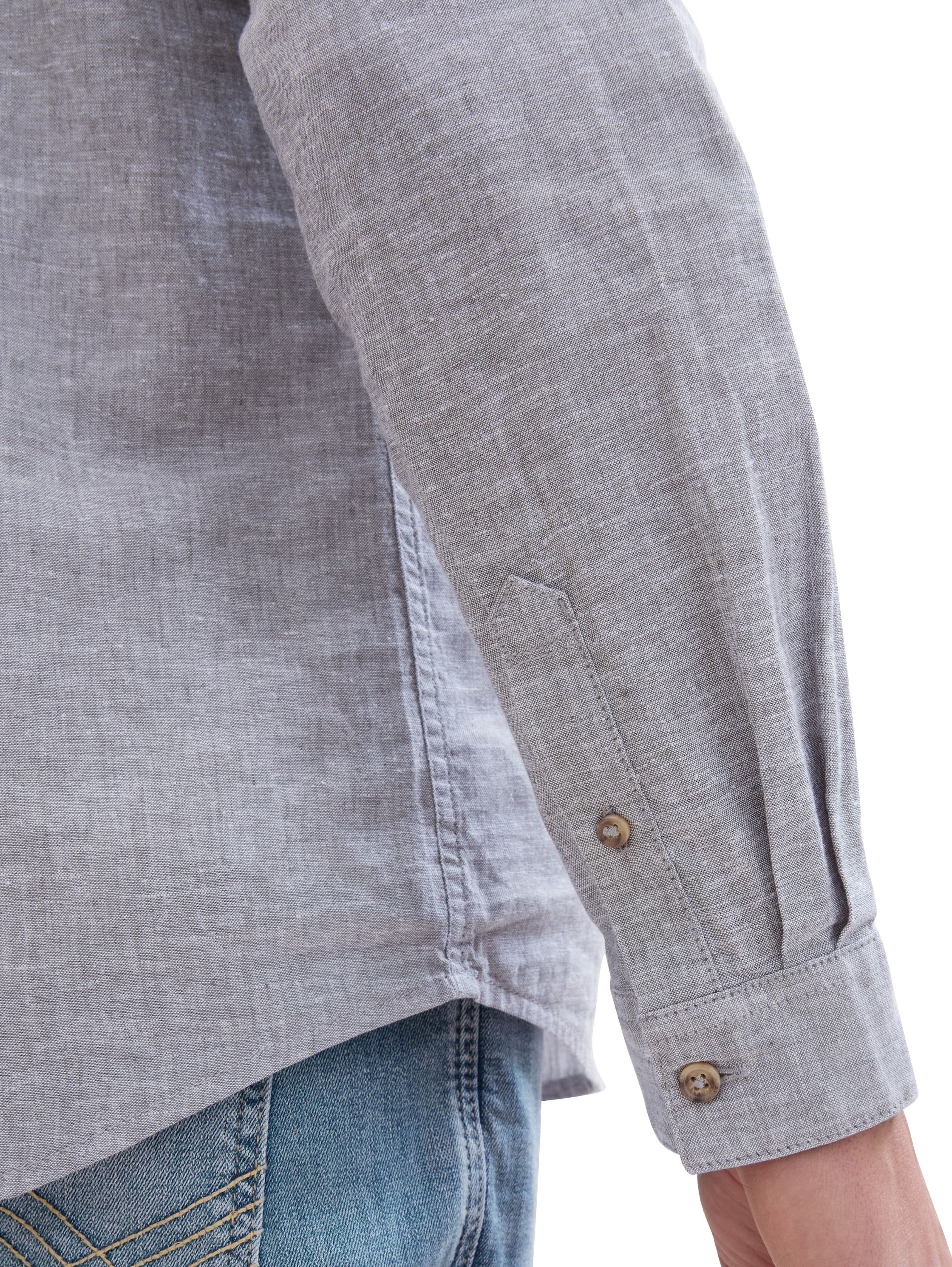 Tom Tailor Overhemd met lange mouwen met blauw detail aan de kraag