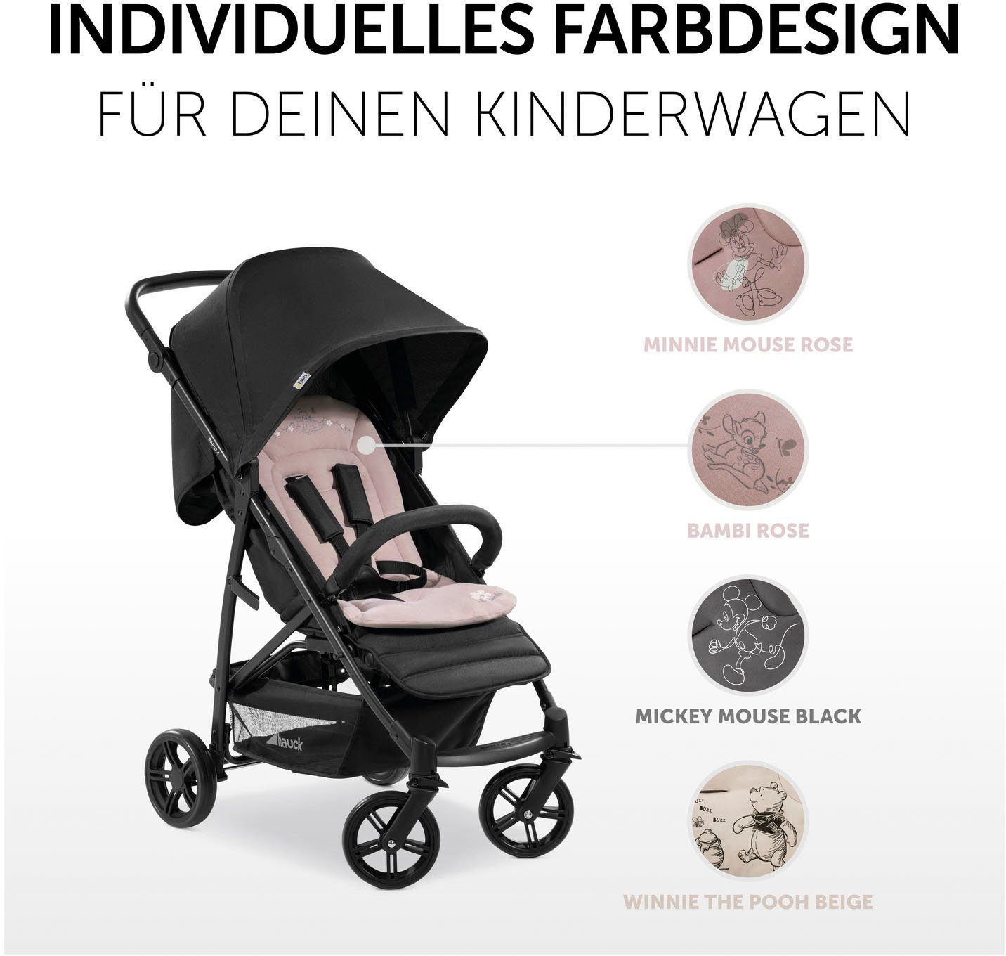 Hauck Zitkussen voor kinderwagens Seat Liner, Bambi Rose