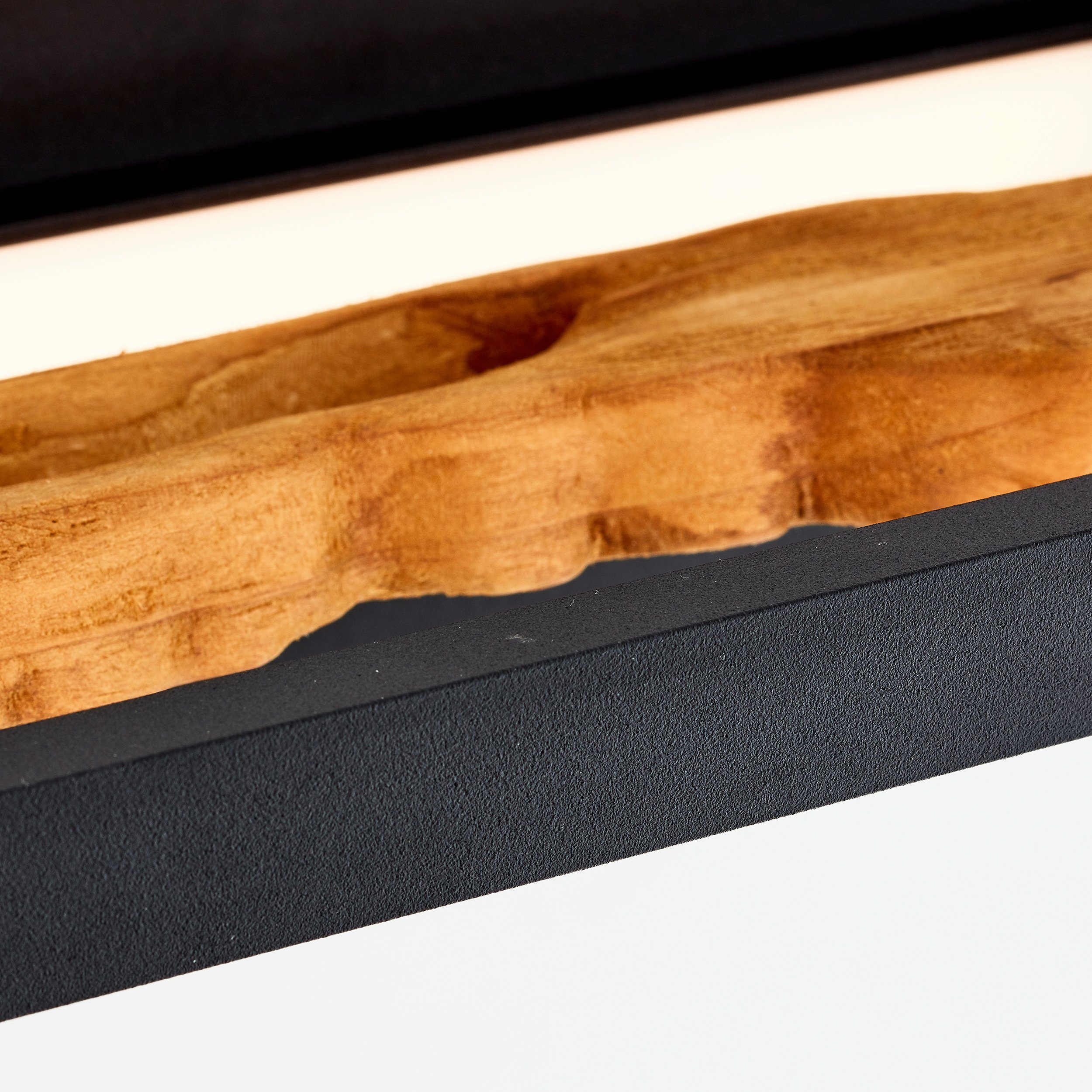 Brilliant Leuchten Led-wandlamp Chaumont Breedte 35 cm, 930 lm, Aluminium/Metaal/Hout, zwart/hout