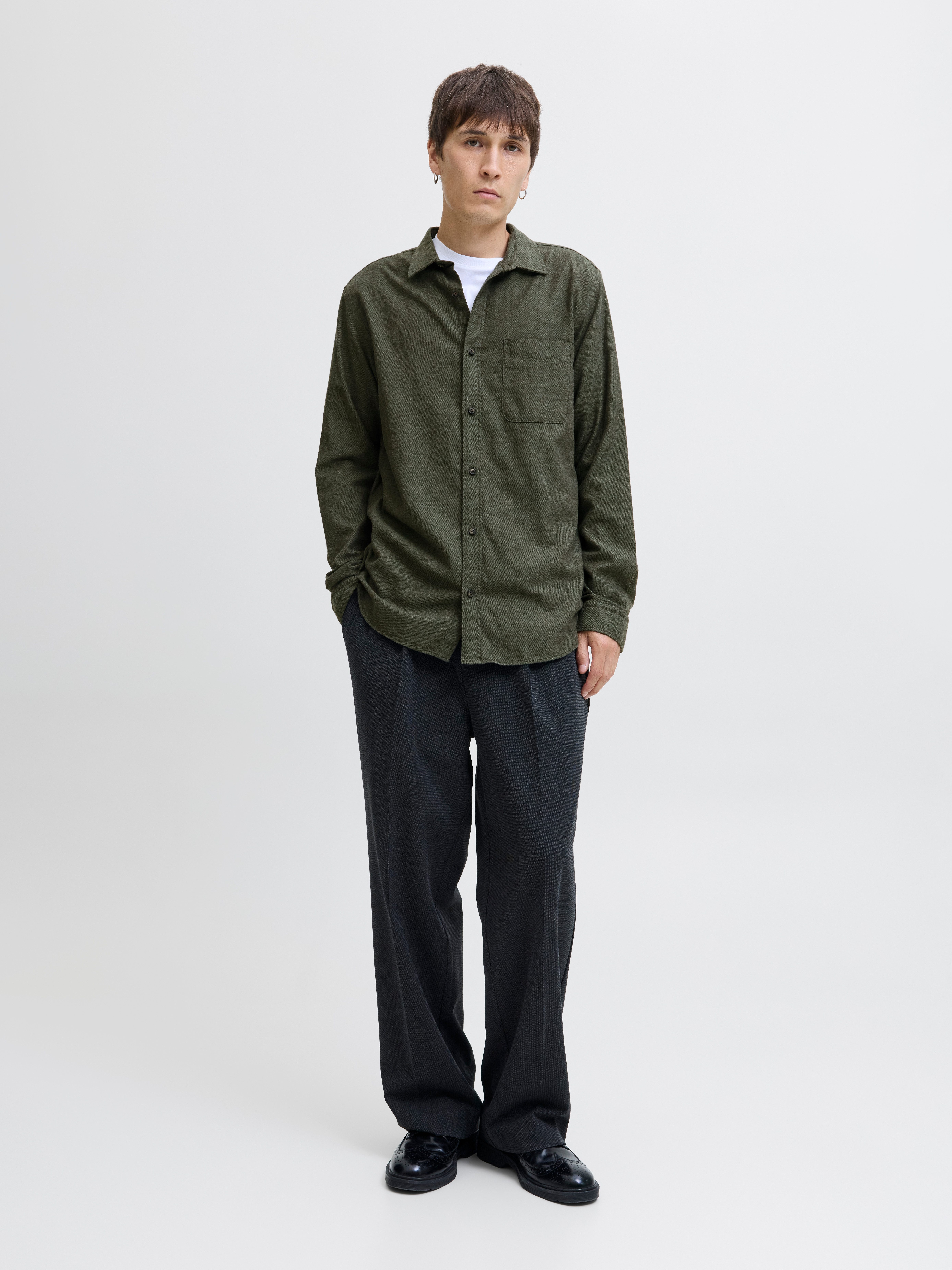 Jack & Jones Overhemd met lange mouwen JJECLASSIC MELANGE SHIRT L/S NOOS