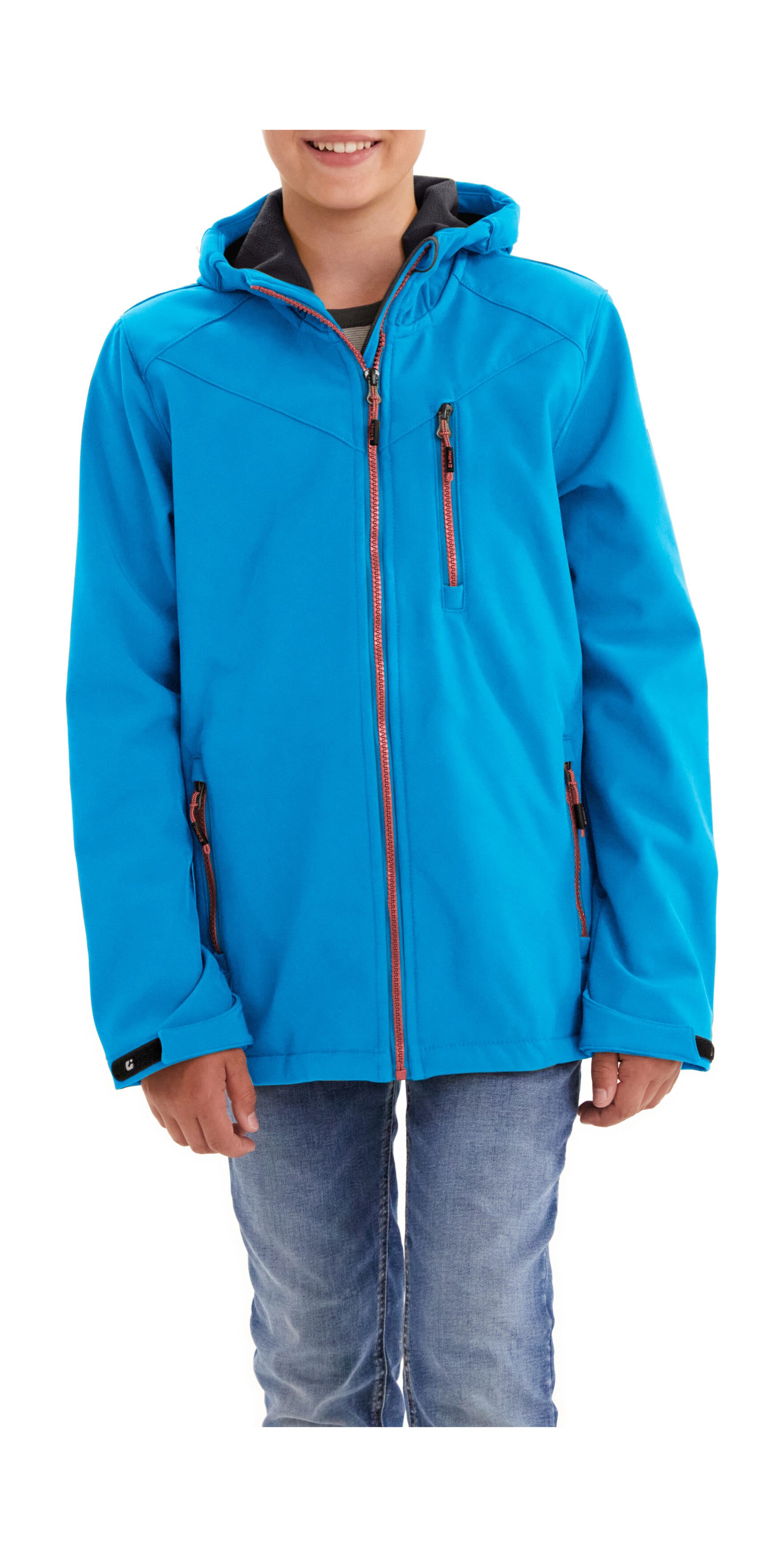 Killtec Softshell-jack Boys softshell-jack Waterafstotende softshelljack met capuchon, fleece en PFAs-vrij jongens jongens maat 152 blauw