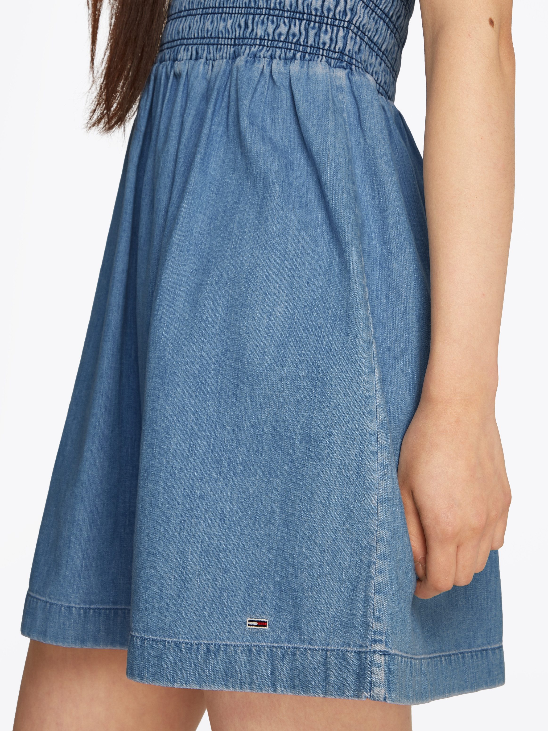 TOMMY JEANS Midi-jurk TJW CHAMBRAY FIT & FLARE DRESS