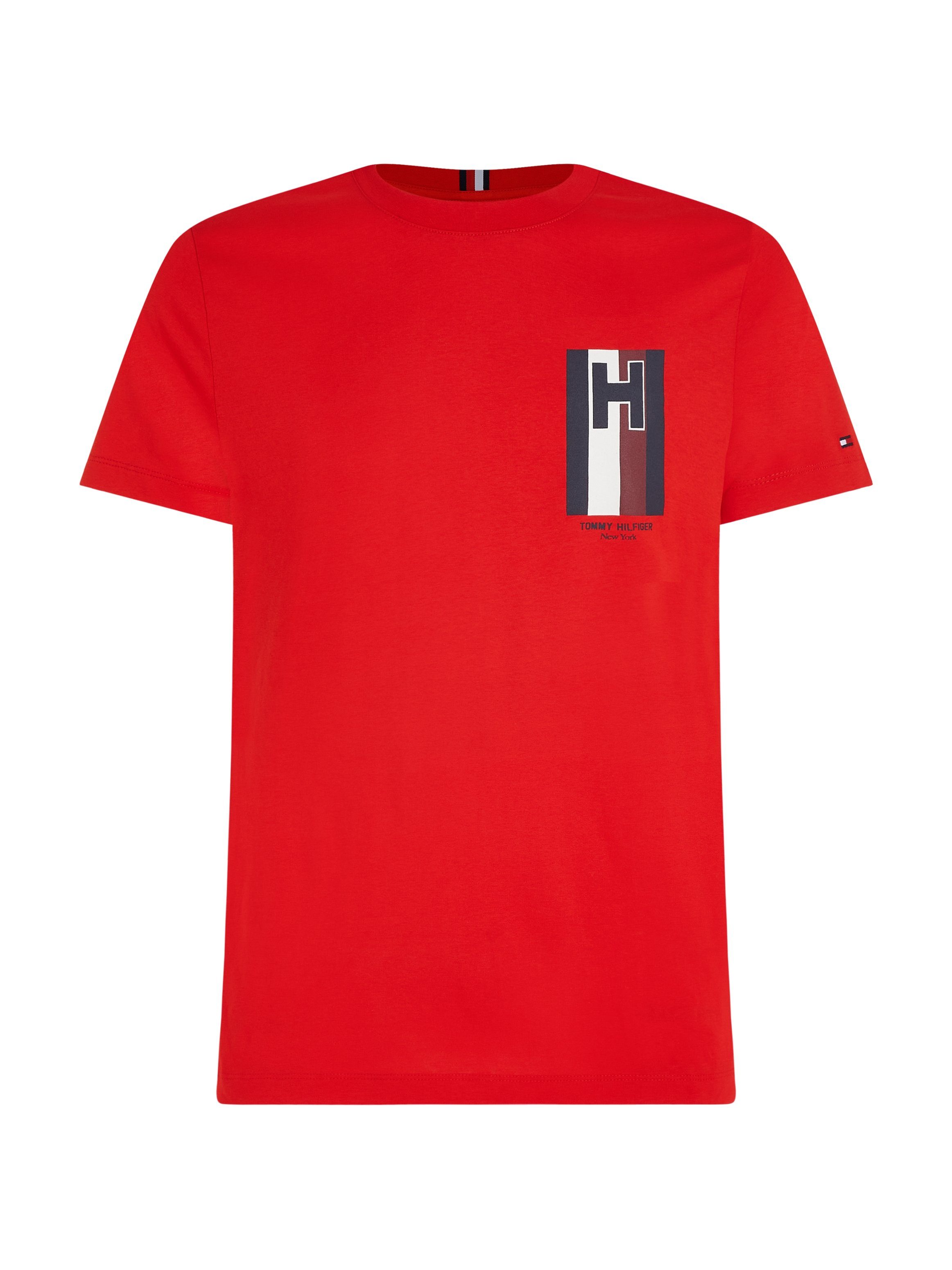 Tommy Hilfiger T-shirt H EMBLEM TEE met geprint logo