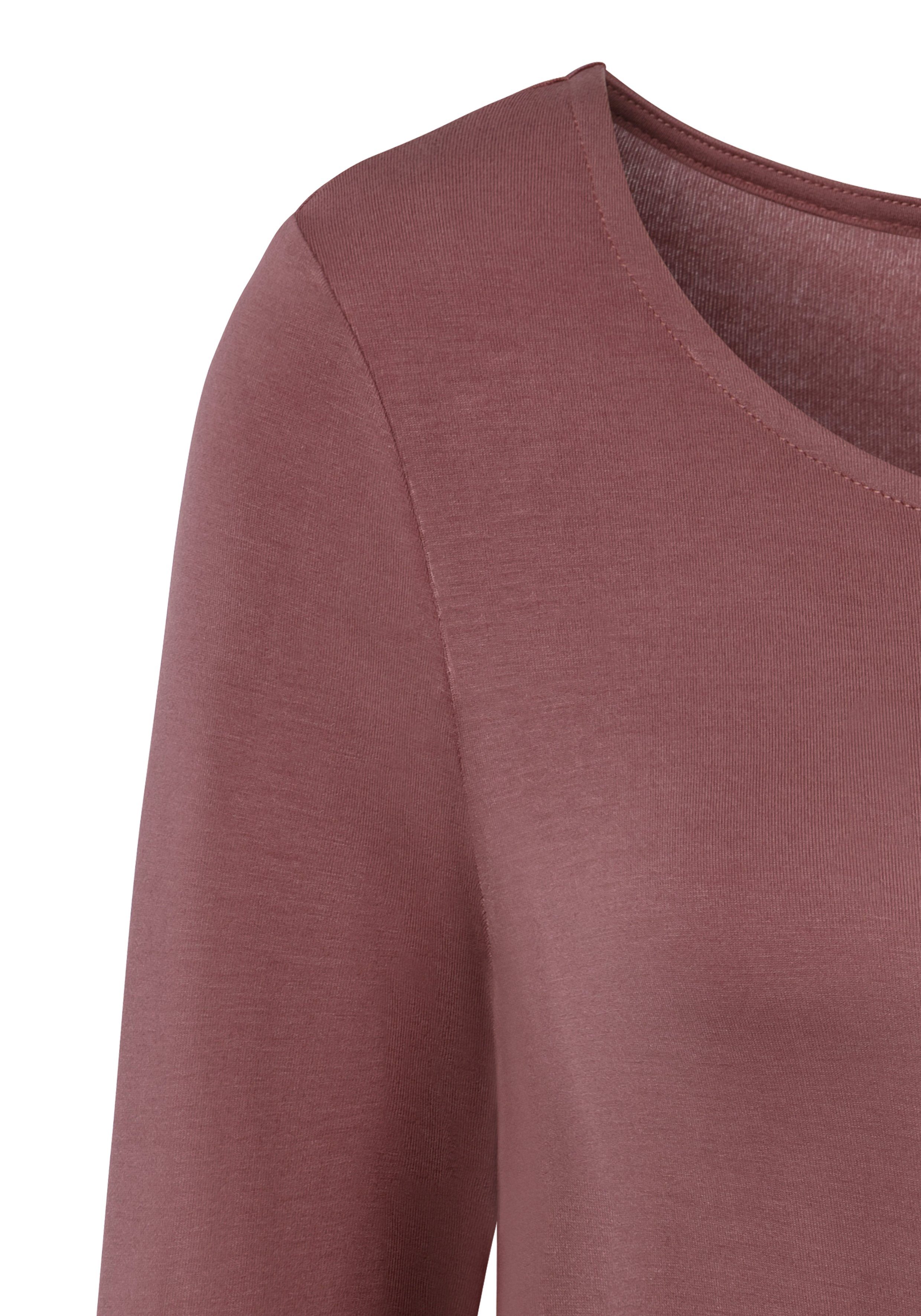 Vivance Shirt met 3/4-mouwen met elastische zoomrand (Set van 2)