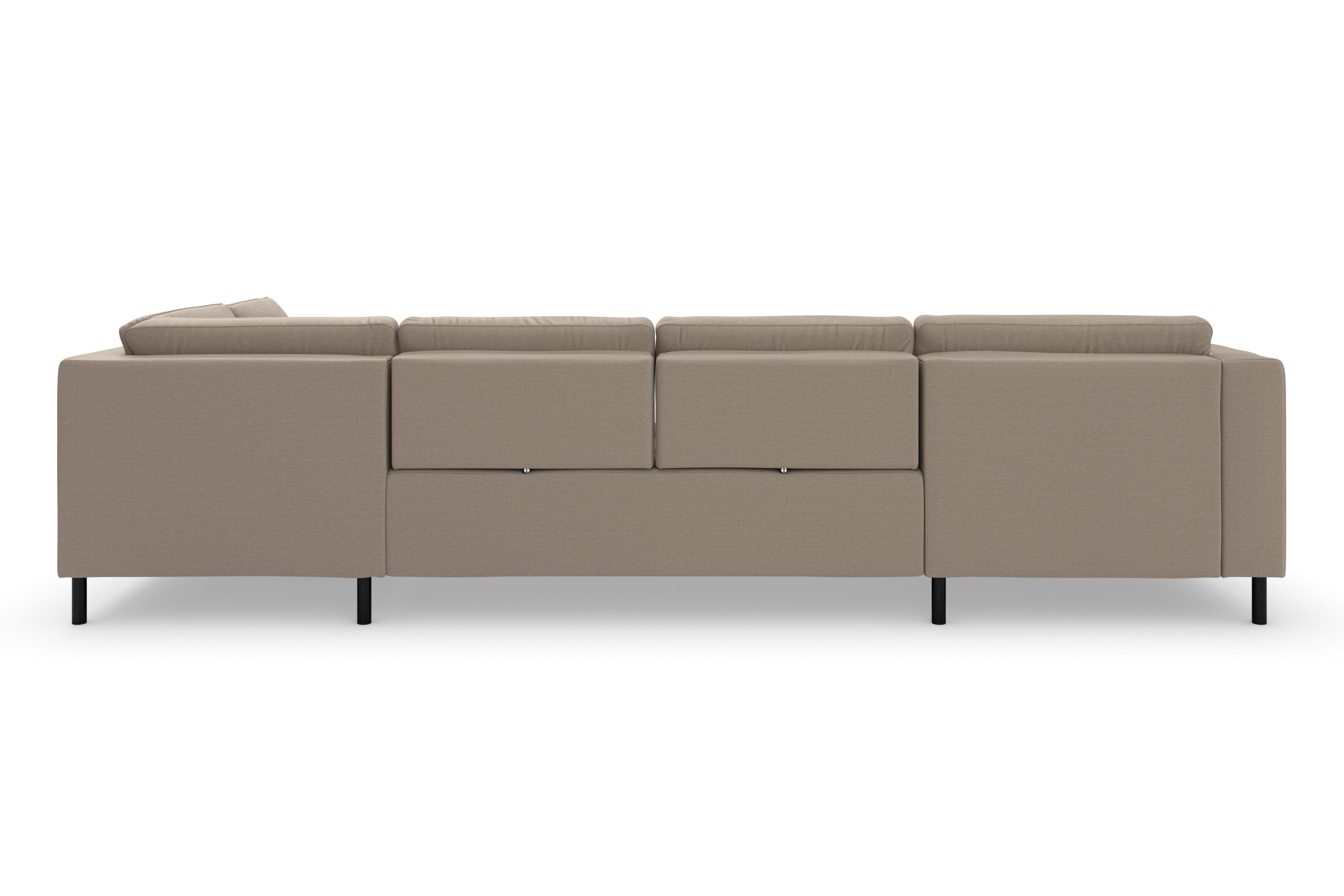 sit&more Zithoek Olsen U-vorm inclusief zitdiepteverstelling, naar keuze met slaapfunctie, 15 cm hoog