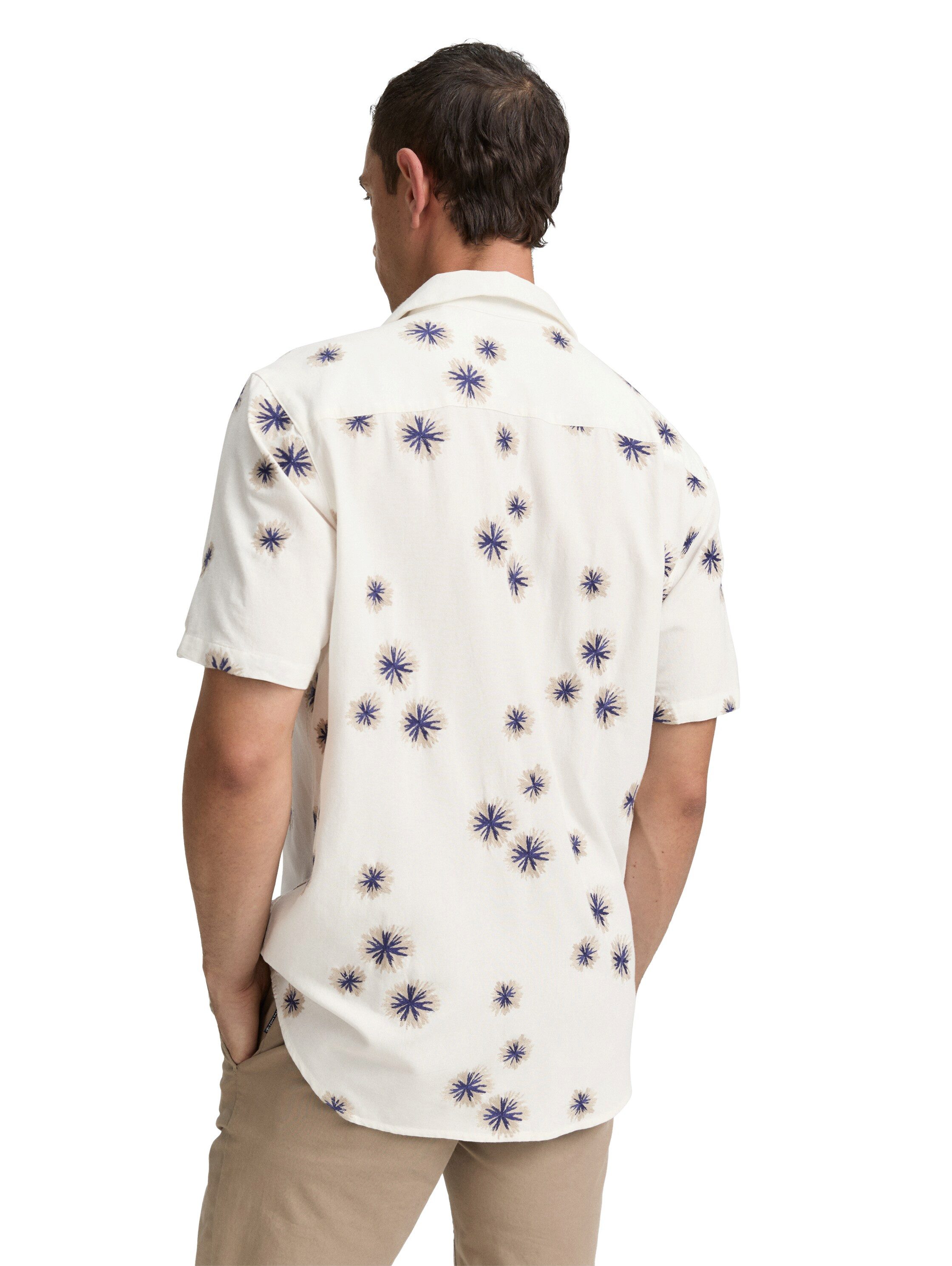 Tom Tailor Overhemd met korte mouwen met bloemachtige prints en viscose