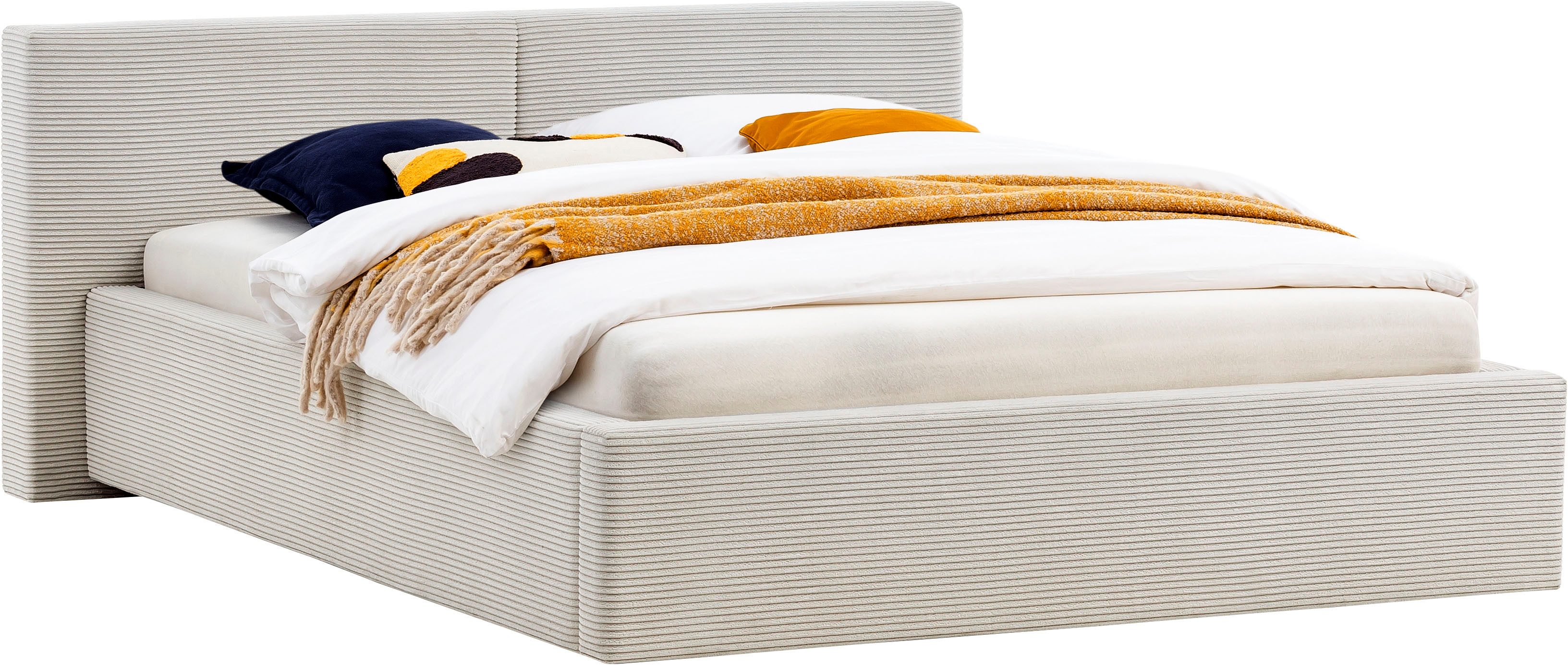meise.möbel Gestoffeerd bed Cube optioneel met matras en bedlade