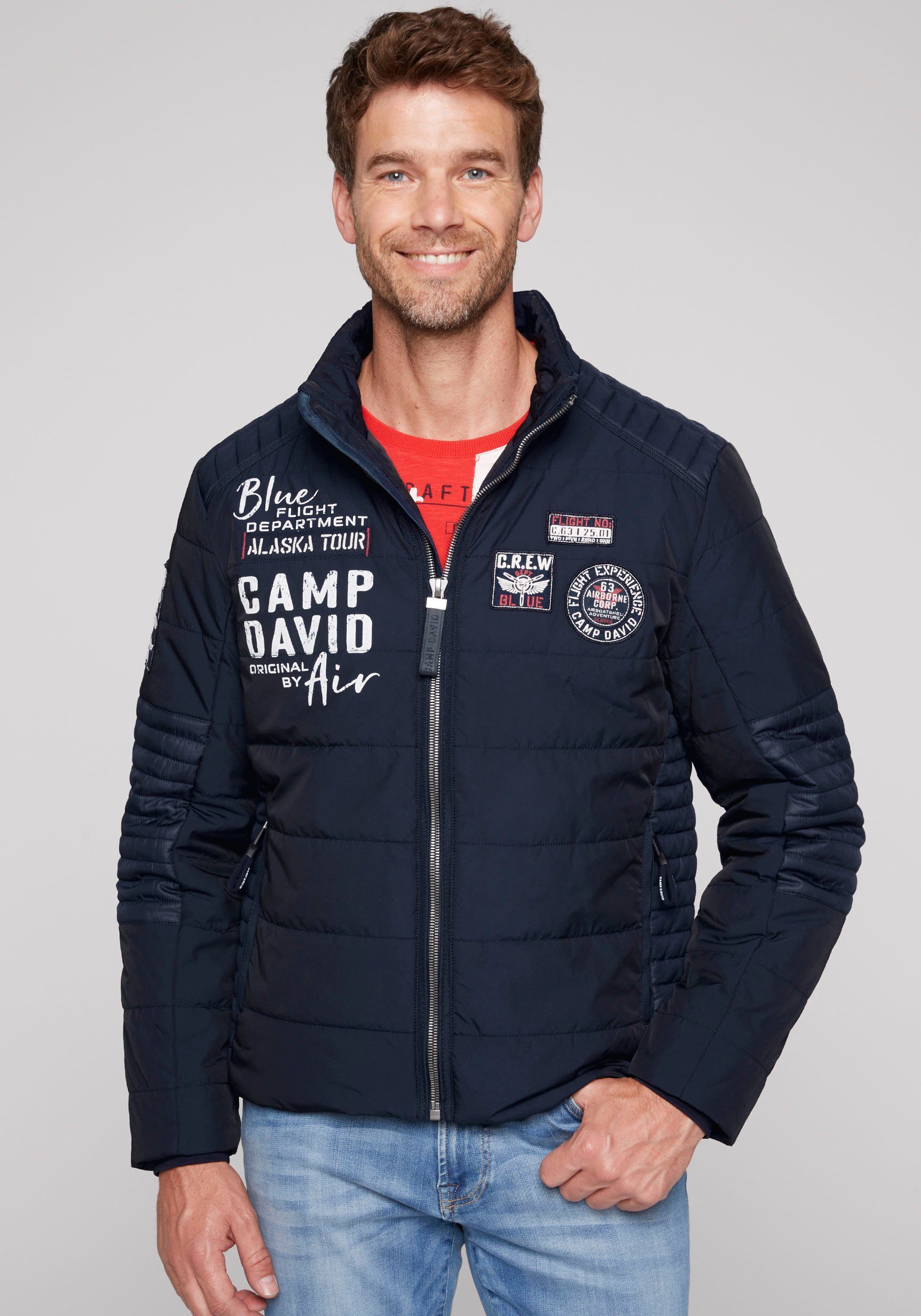 CAMP DAVID Outdoorjack met windbreaker-boord in de mouw