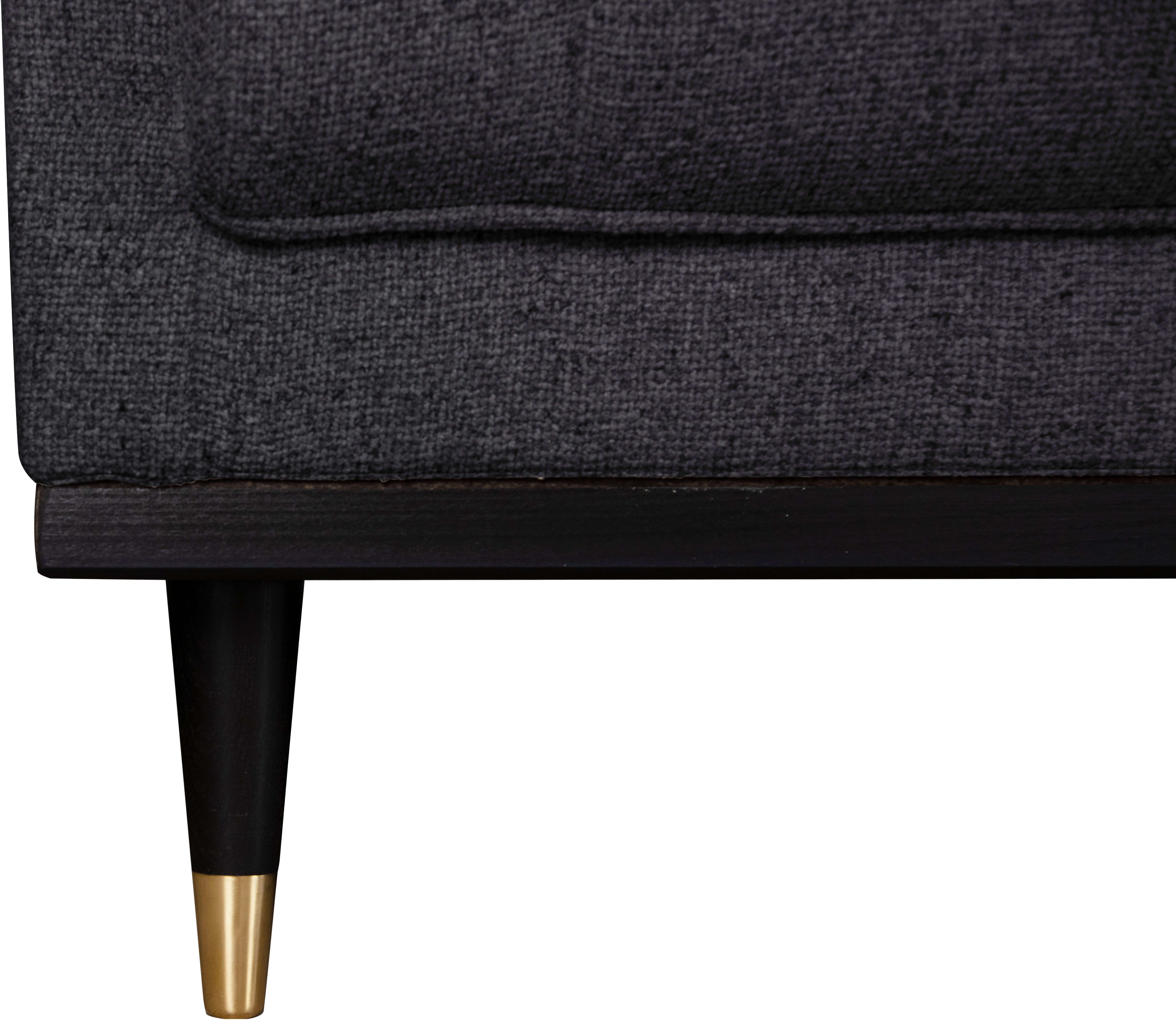 Guido Maria Kretschmer Home&Living 3-zitsbank Chamby met houten rand onder en stiksels bij de leuning