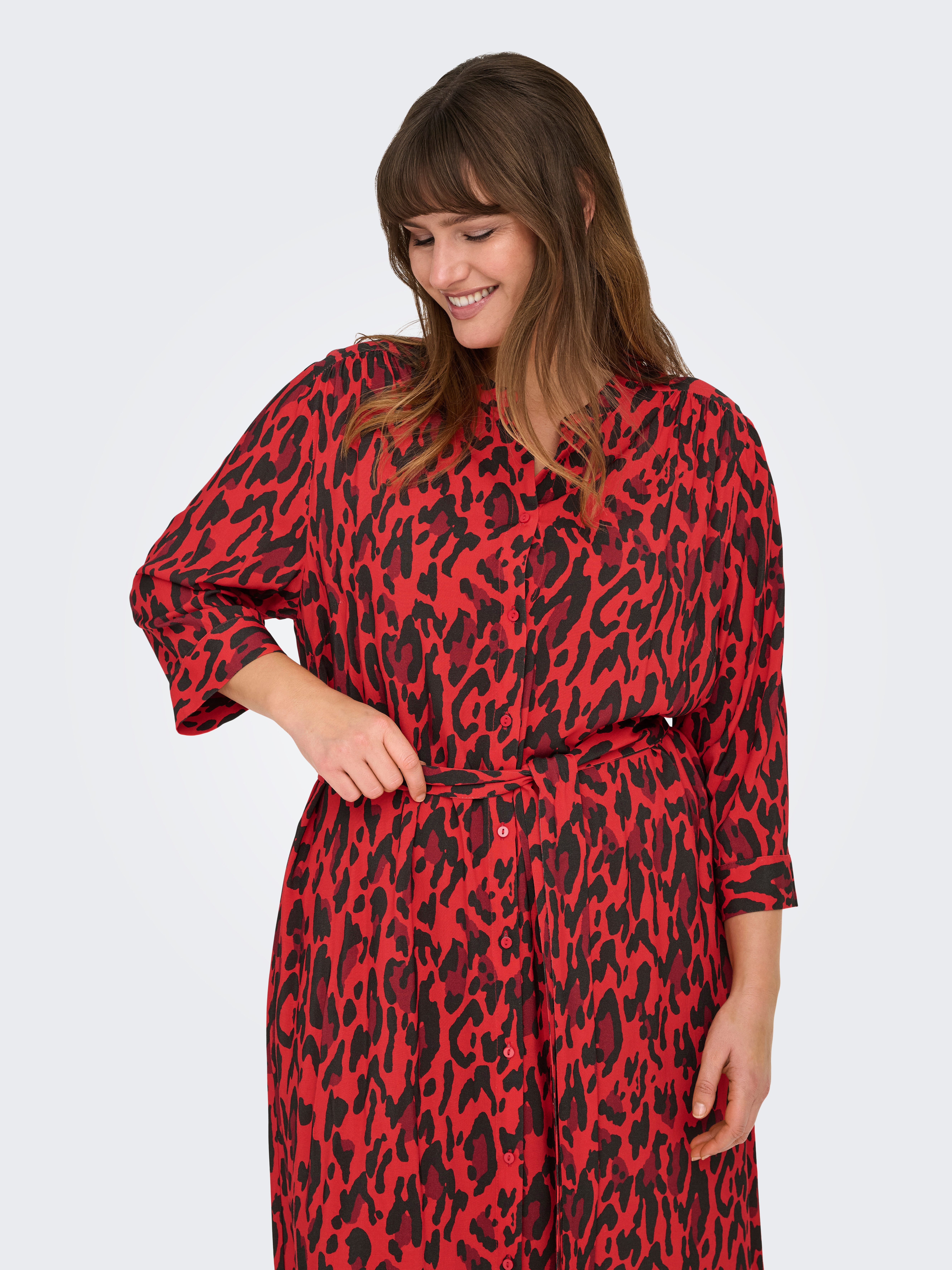 ONLY CARMAKOMA Blousejurk CARHARMONY LIFE 3/4 BLK DRESS AOP BS