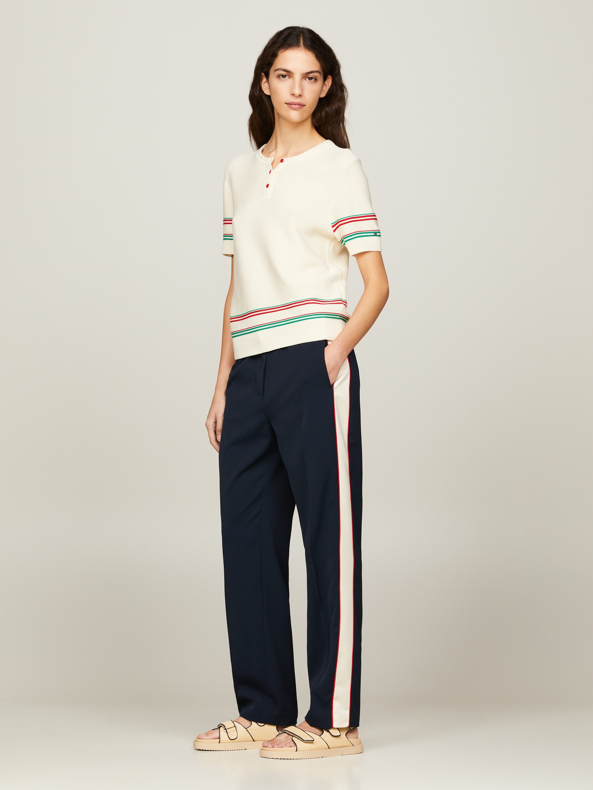 Tommy Hilfiger Geweven broek COLOR BLOCK SLIM STRAIGHT PANT