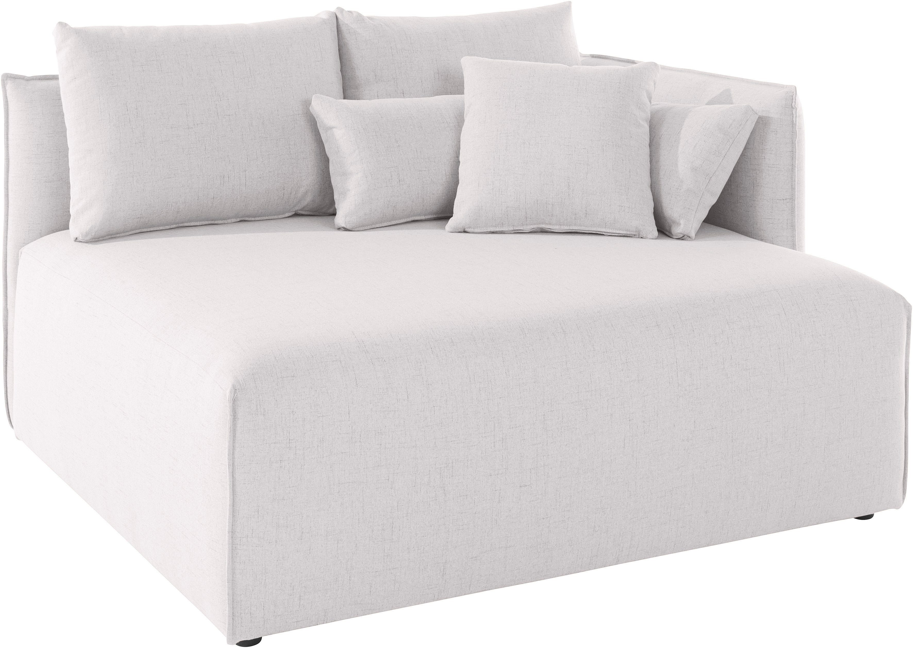 andas Ottomane Nöre korte lounge-module - zelf samenstellen, breedte 138 cm, diepte 128 cm