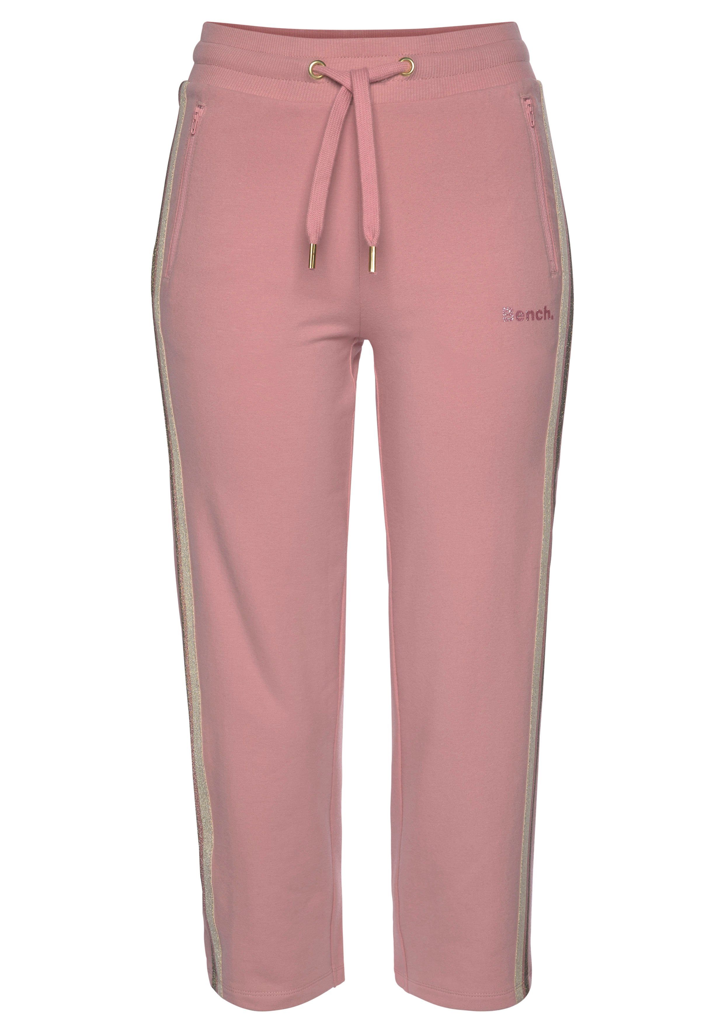 Bench. Loungewear Relax-capribroek met glitterstrepen, loungepak