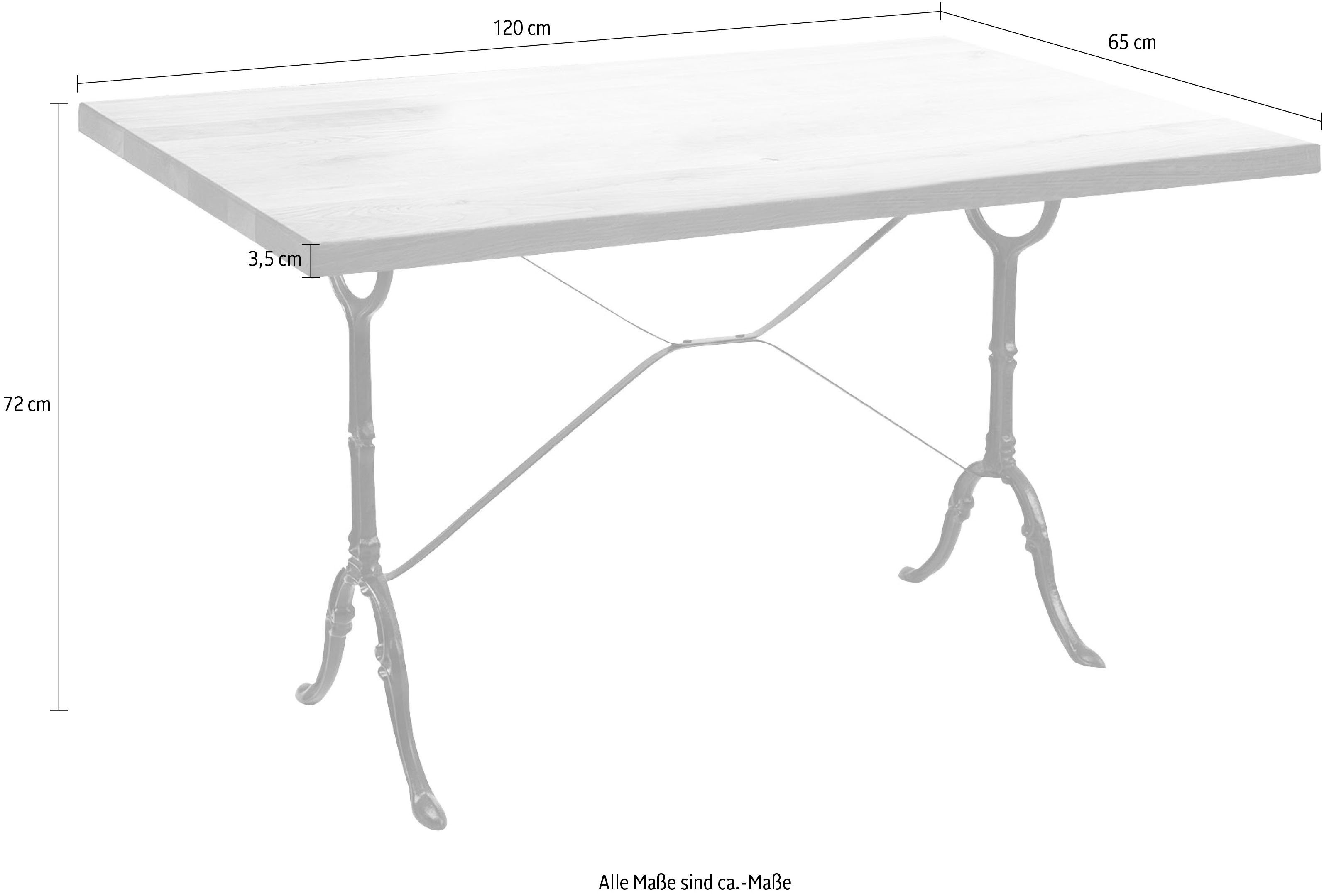 SIT Eettafel Gietijzeren frame in bistro-stijl