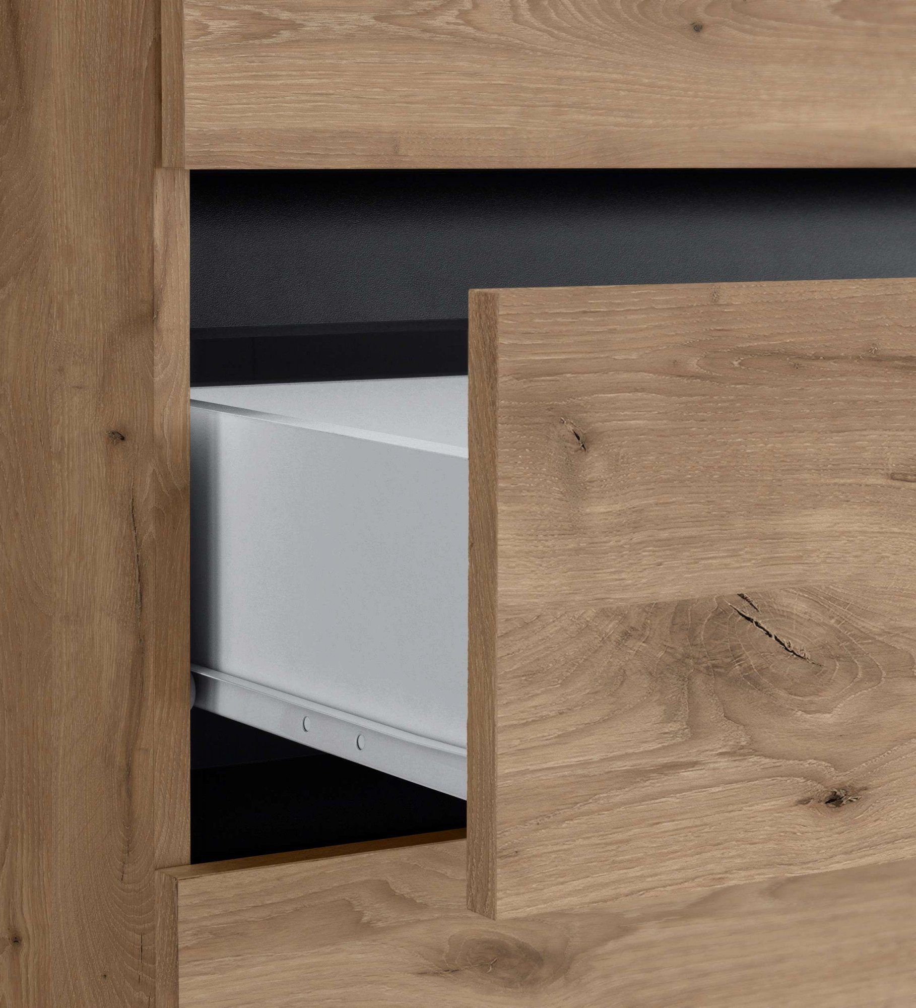 Home affaire Halfhoge kast Wisla Hoogte 98 cm, met deuren en lades