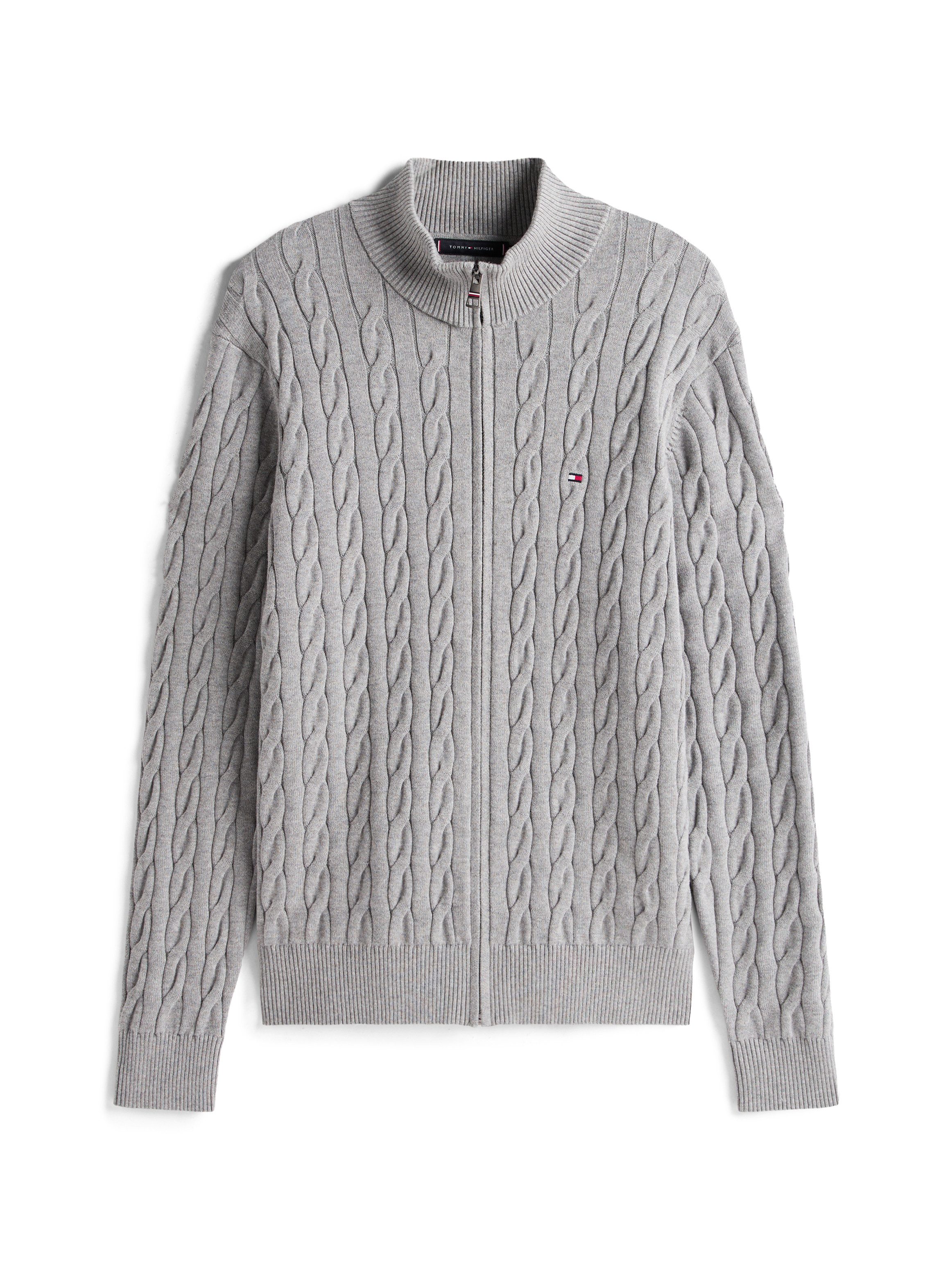 Tommy Hilfiger Vest CLASSIC COTTON CABLE ZIP THROUGH