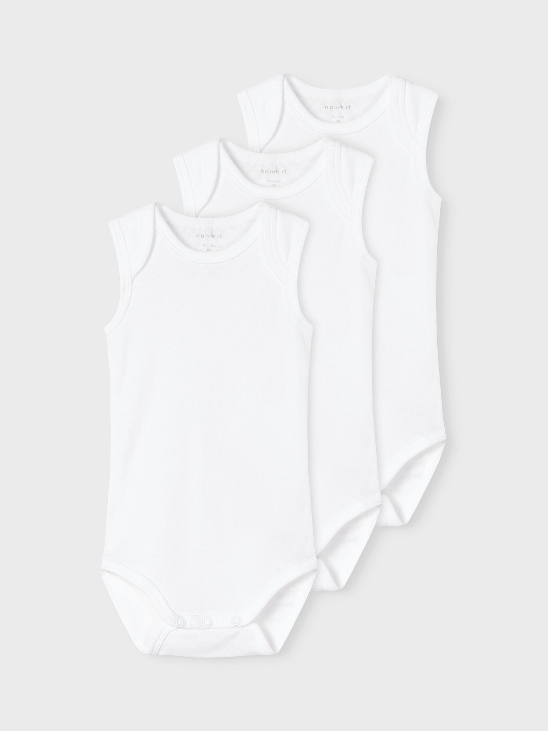 Name It Body NBNBODY 3P TANK SOLID WHITE 3 NOOS (set, 3-delig)