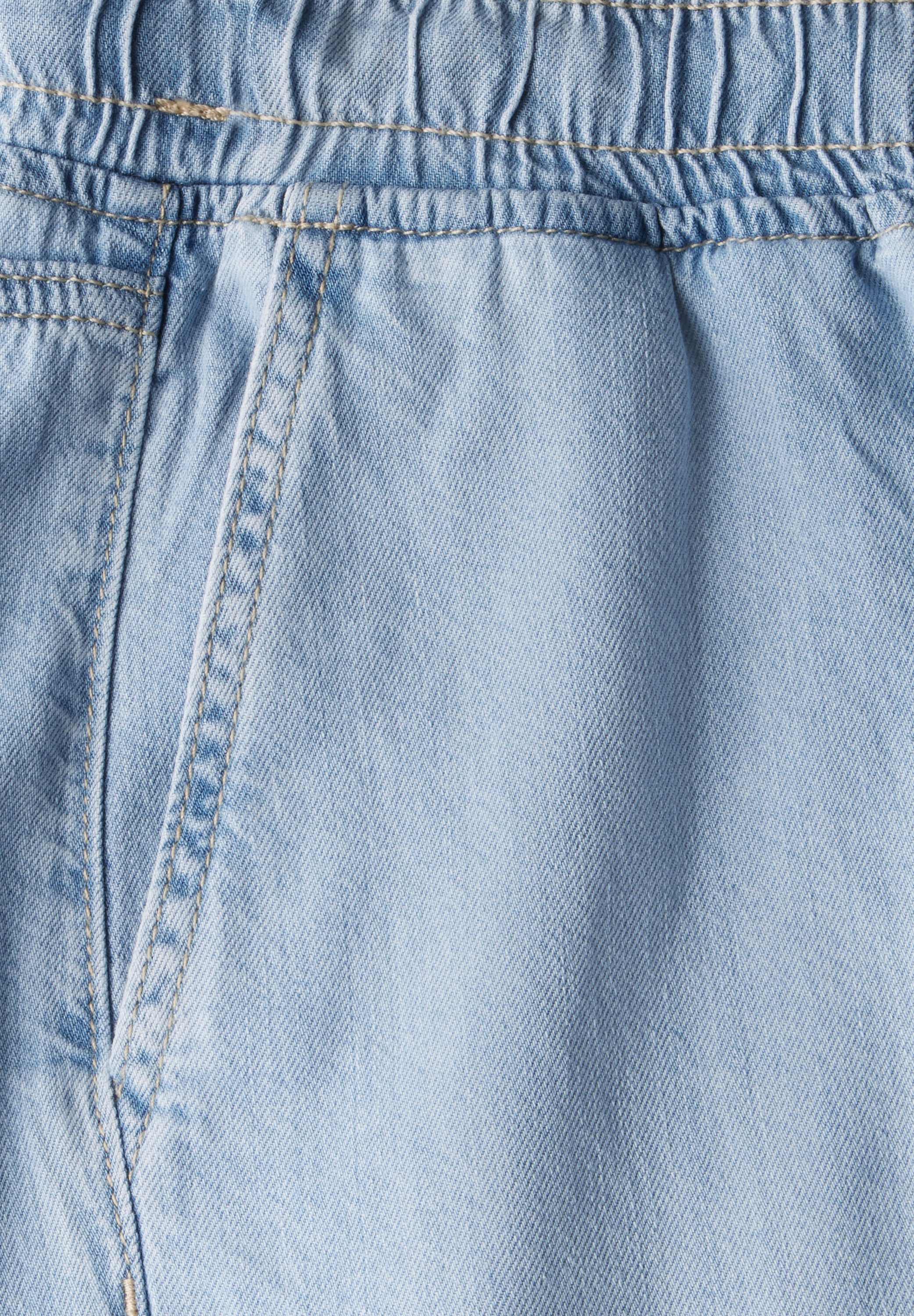 STREET ONE Wijde jeans met elastische band en rijgkoord