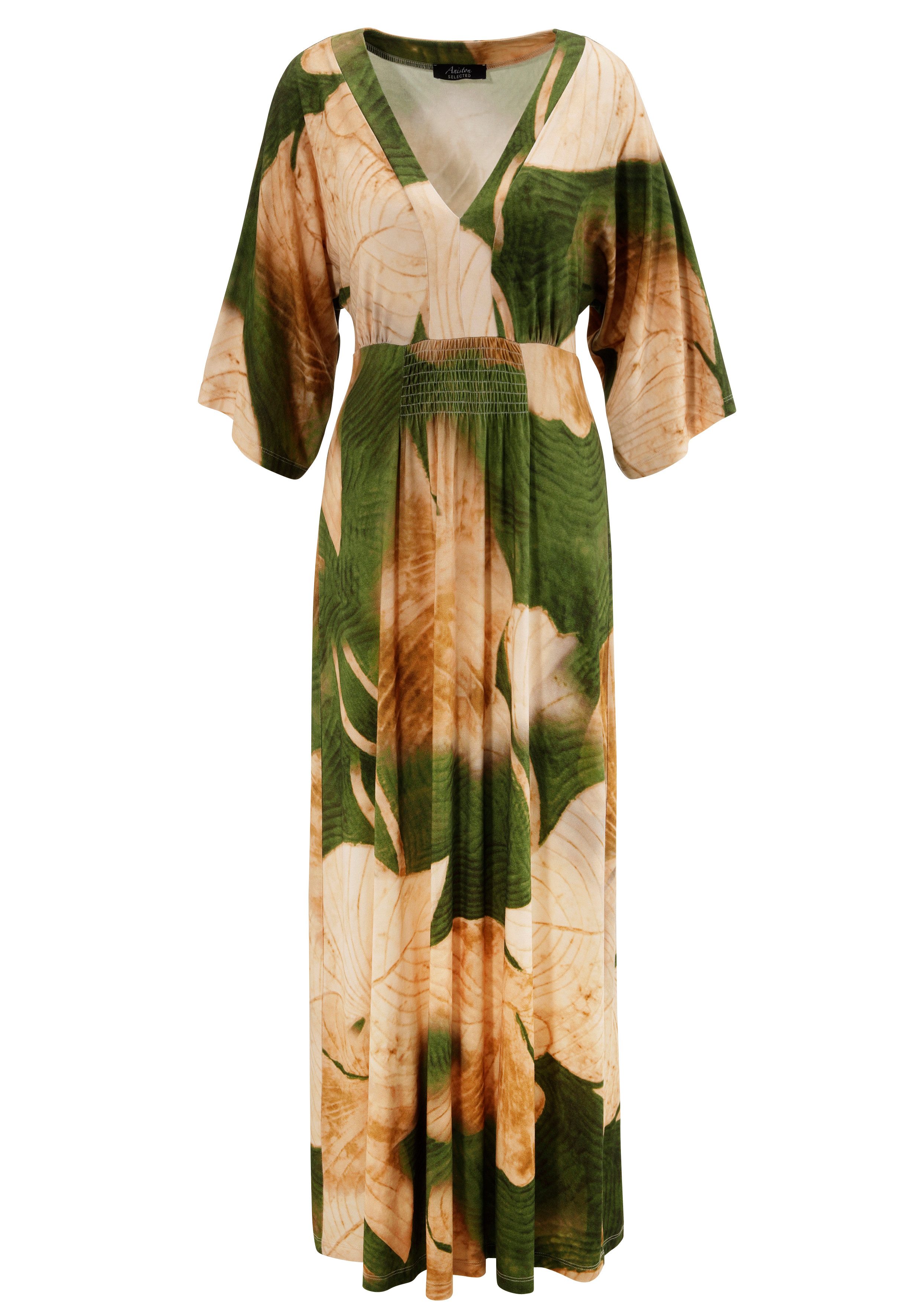 Aniston SELECTED Maxi-jurk met wijde 3/4-mouwen - nieuwe collectie
