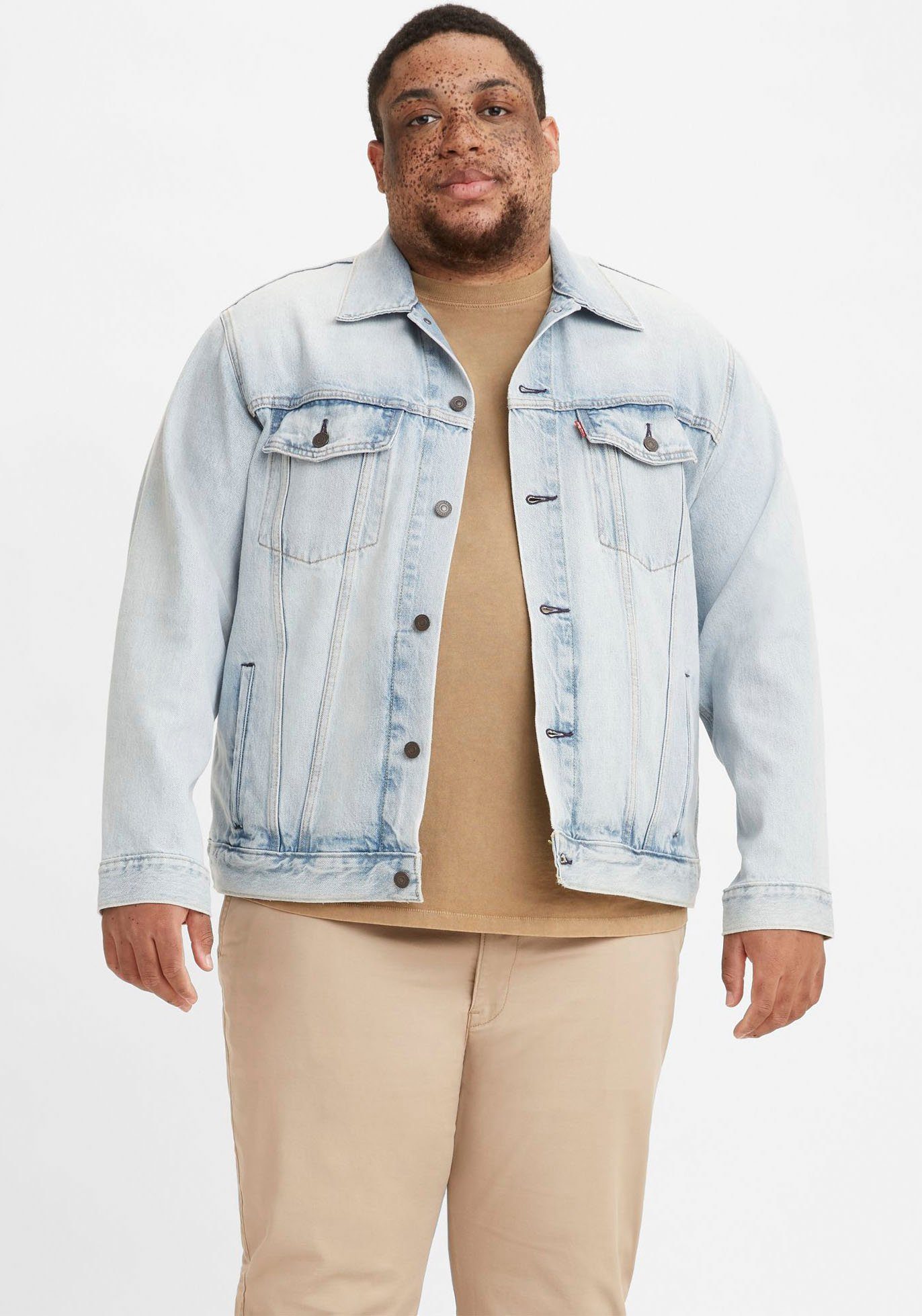 Levi's Plus Jeansjack Big trucker heren tussenjacks maat 4XL blauw