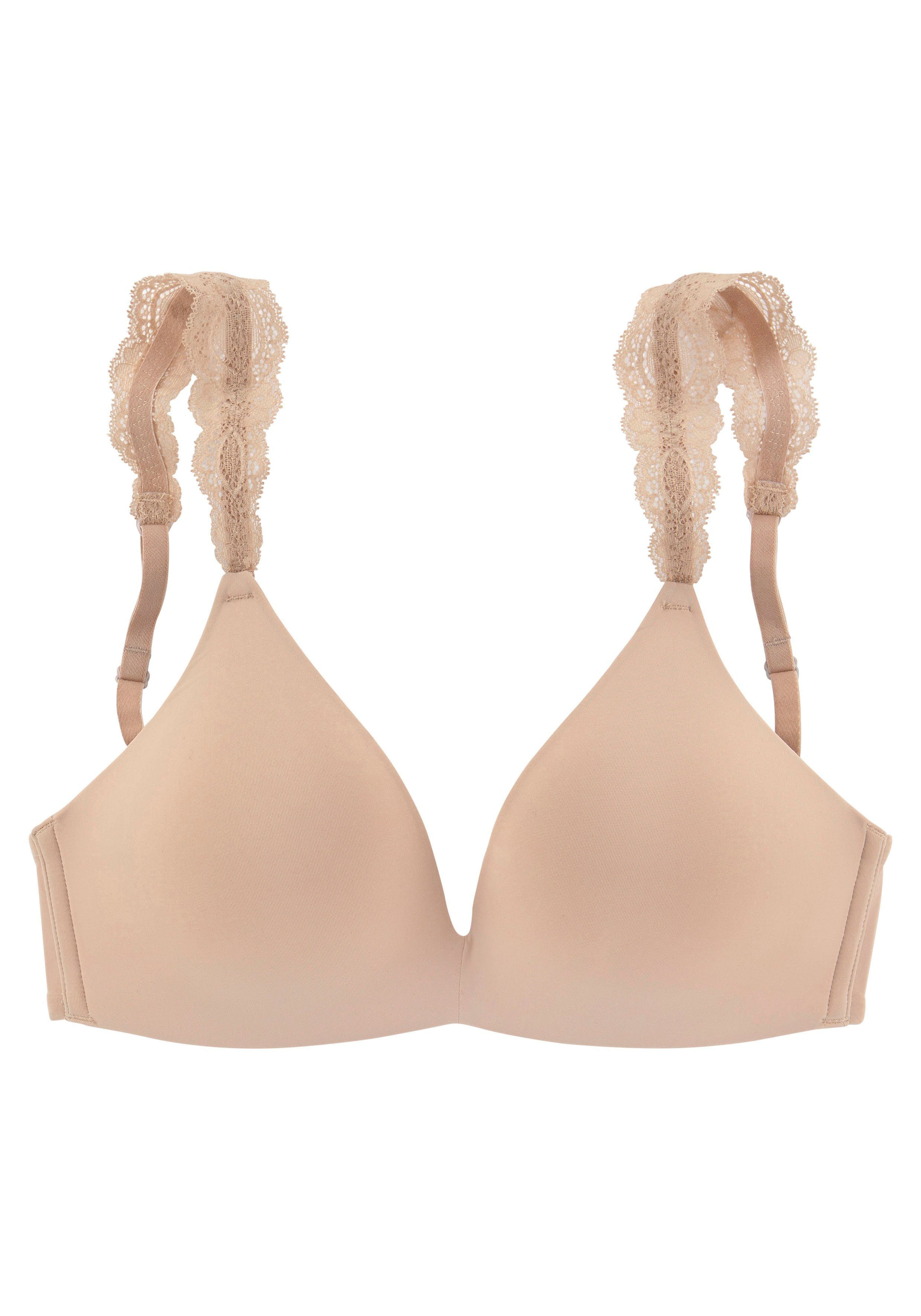Lascana Push-up-bh zonder beugel met prachtige kantbanden, lingerie