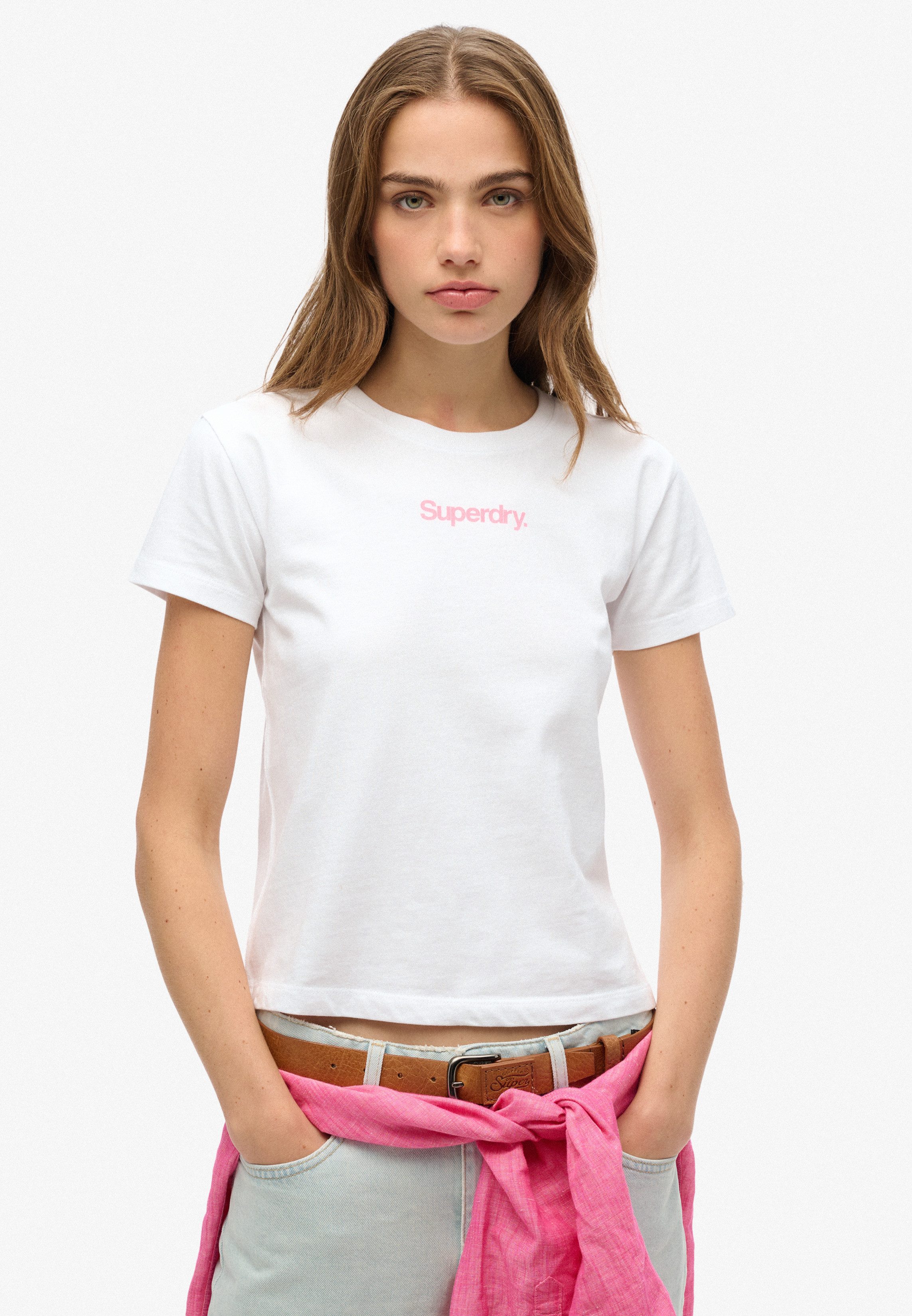 Superdry Shirt met korte mouwen CORE LOGO CITY FITTED TEE