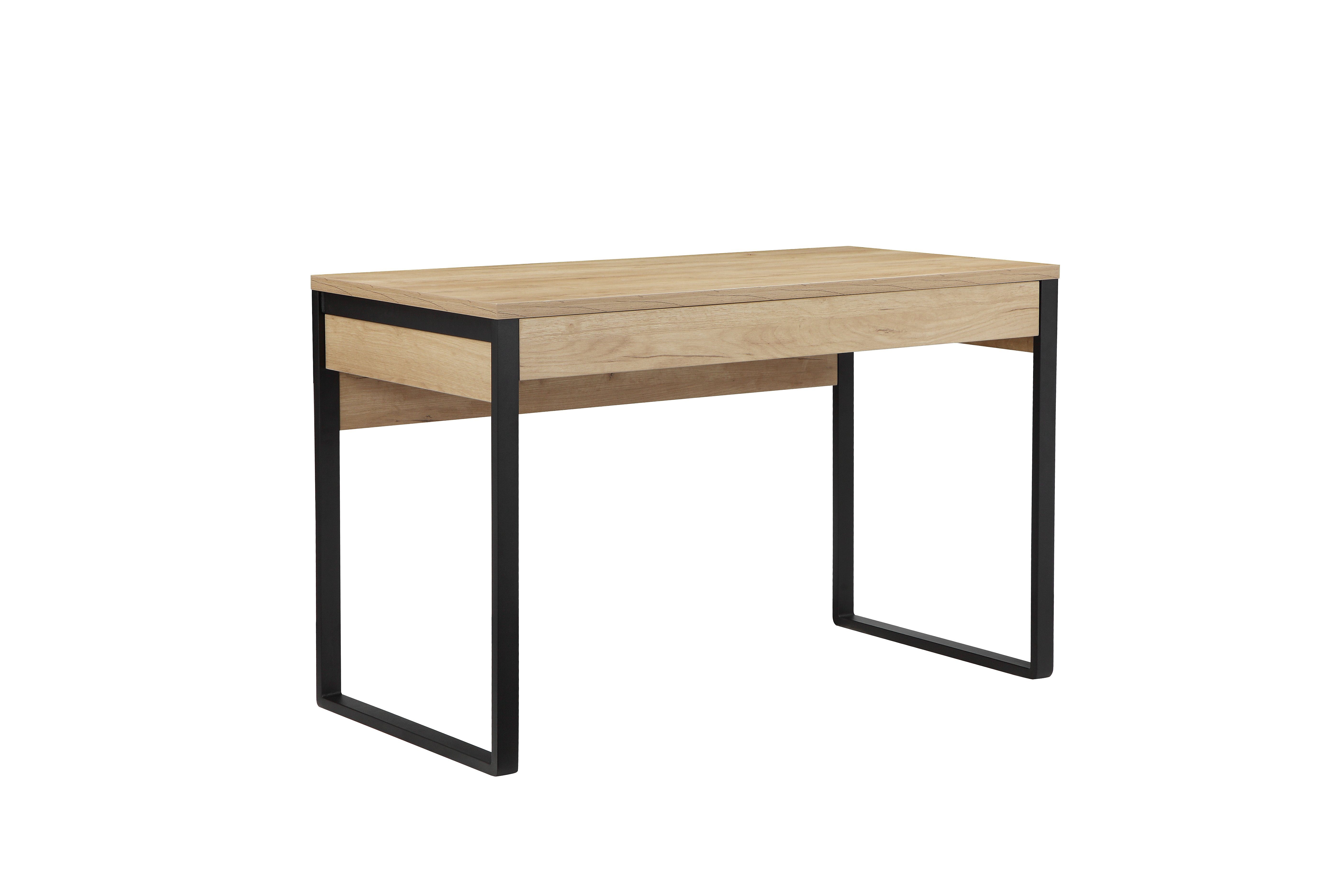Places of Style Bureau Moid, Computertafel in modern design, Breedte 120/140/160 cm, met metalen poten & lade