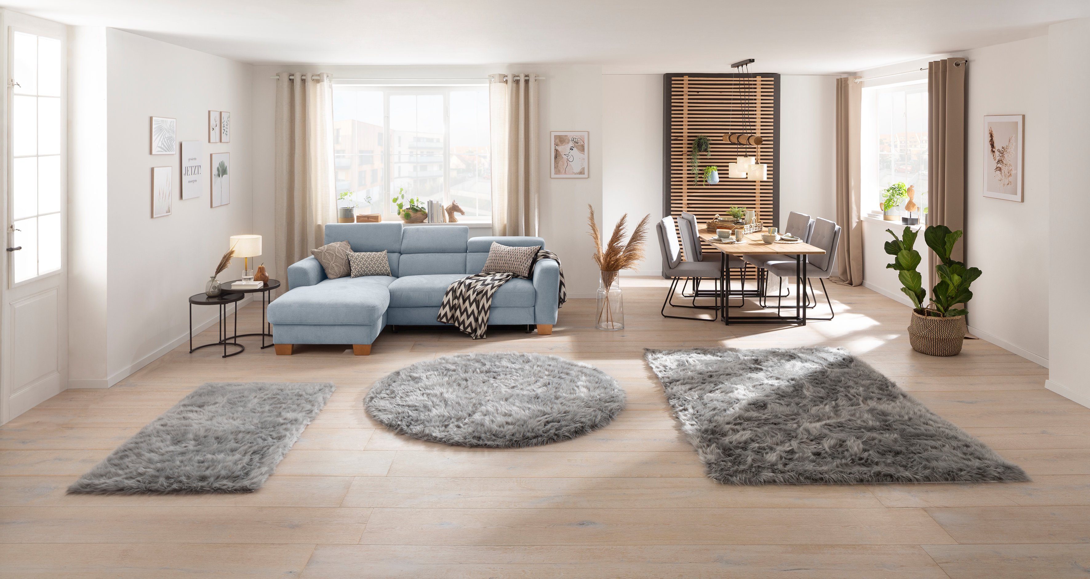 Home affaire Hoogpolig vloerkleed Valeria schapenvacht tapijt knuffelig Imitatiebont, zachte vloerkleden, woonkamer, slaapkamer, eetkamer