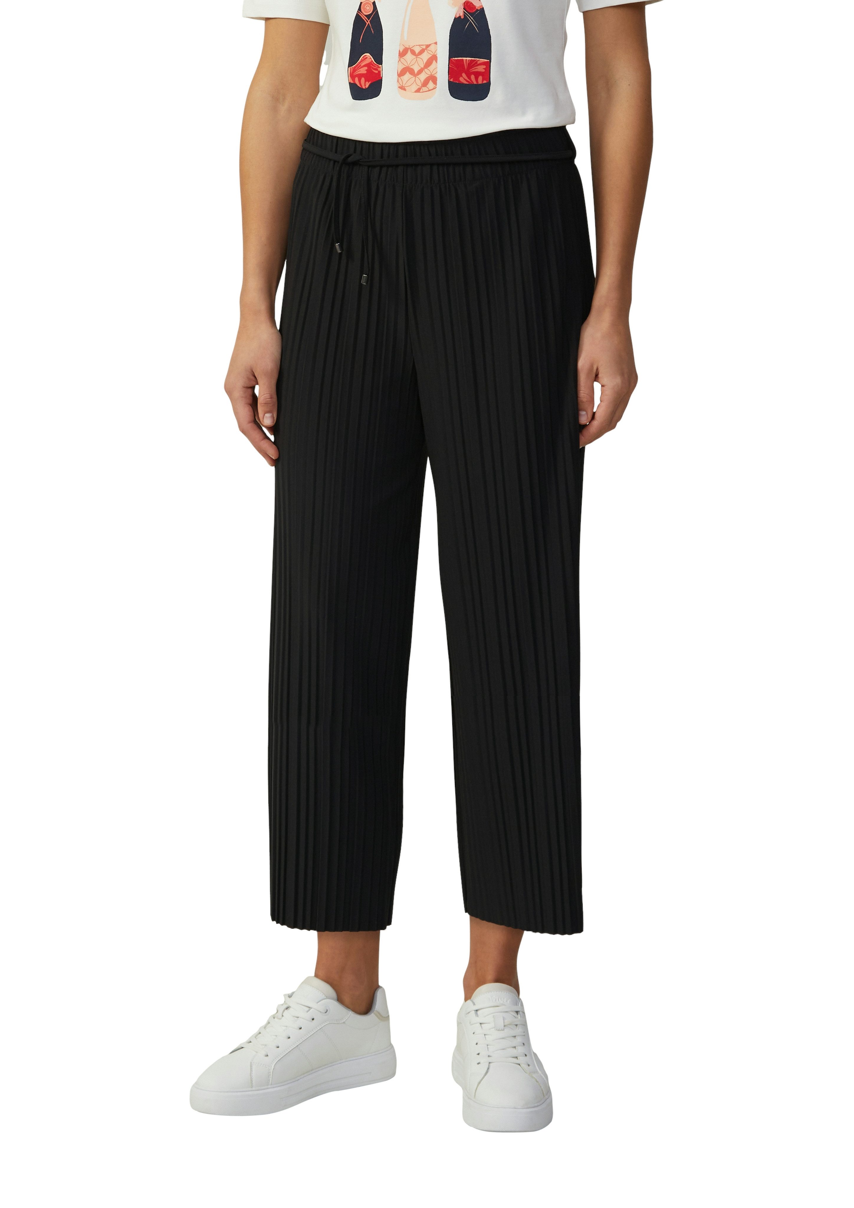 s.Oliver BLACK LABEL Stoffen broek met wide leg dames harembroeken maat 34 grijs