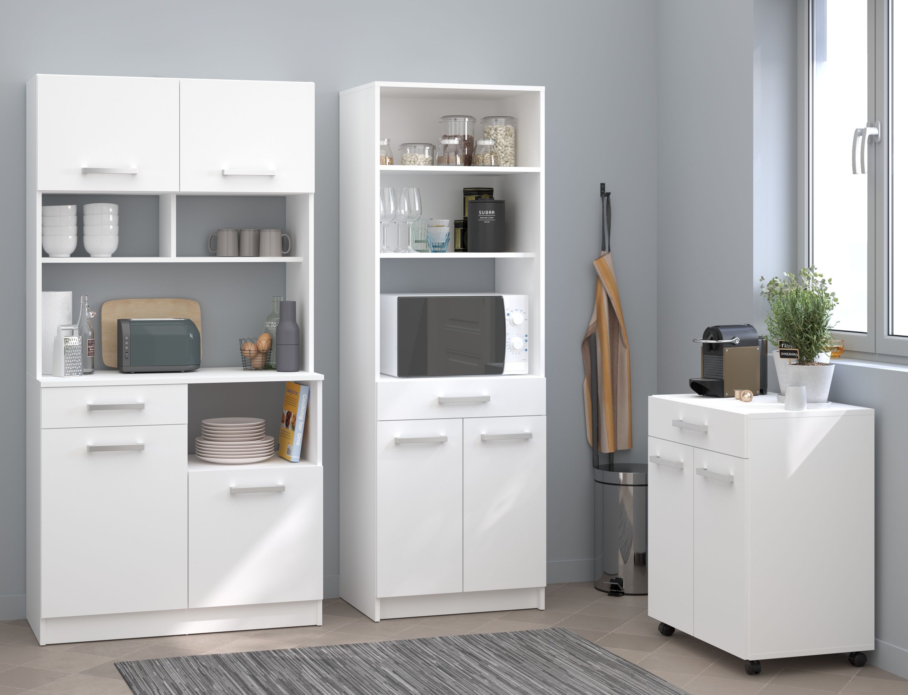 Parisot Kastenset Buffetset Uno 4 tijdloos, onderhoudsvriendelijk, veelzijdig, opbergruimte (3 stuks)
