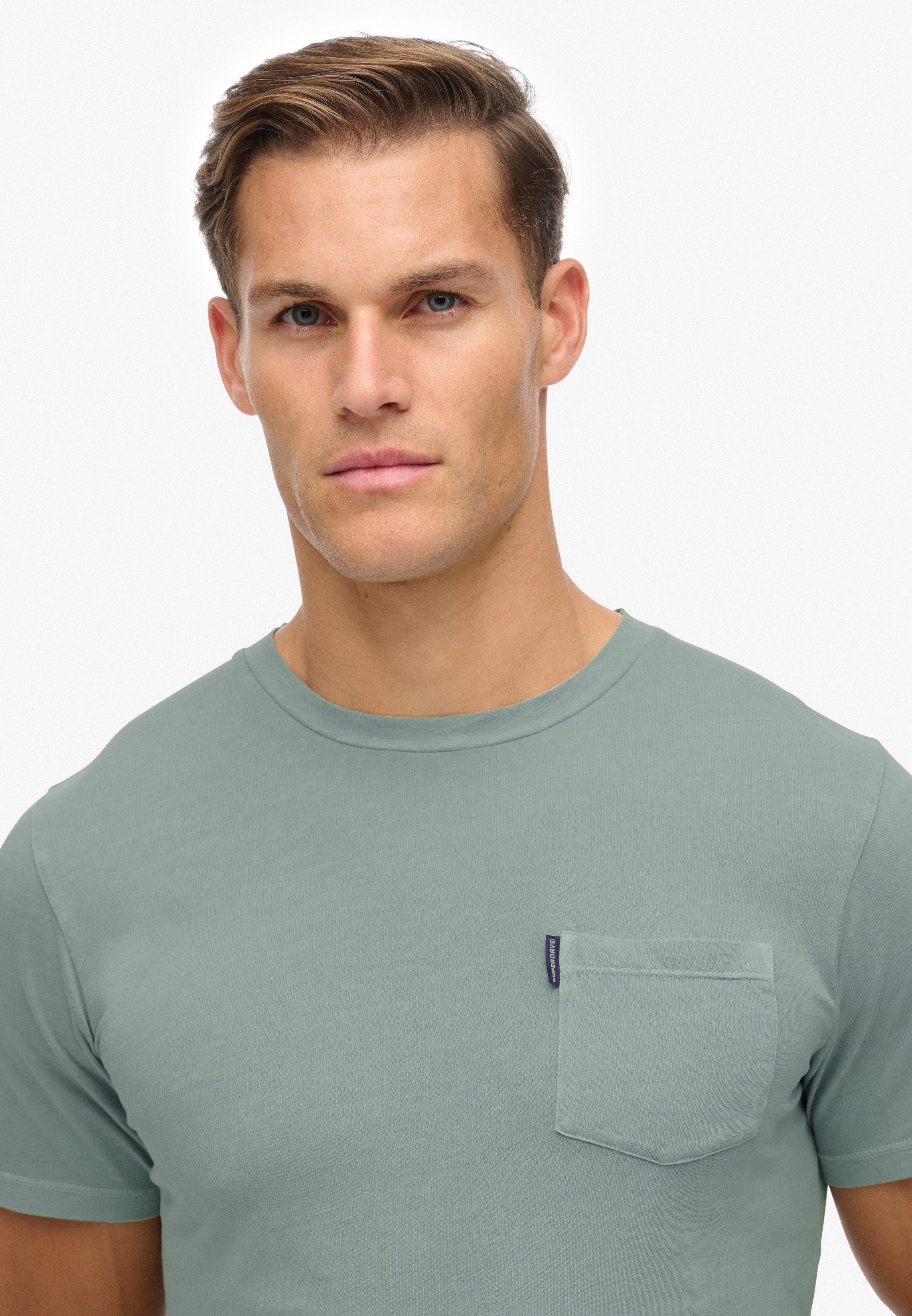 Superdry Shirt met ronde hals CLASSIC ESSENTIAL POCKET TEE