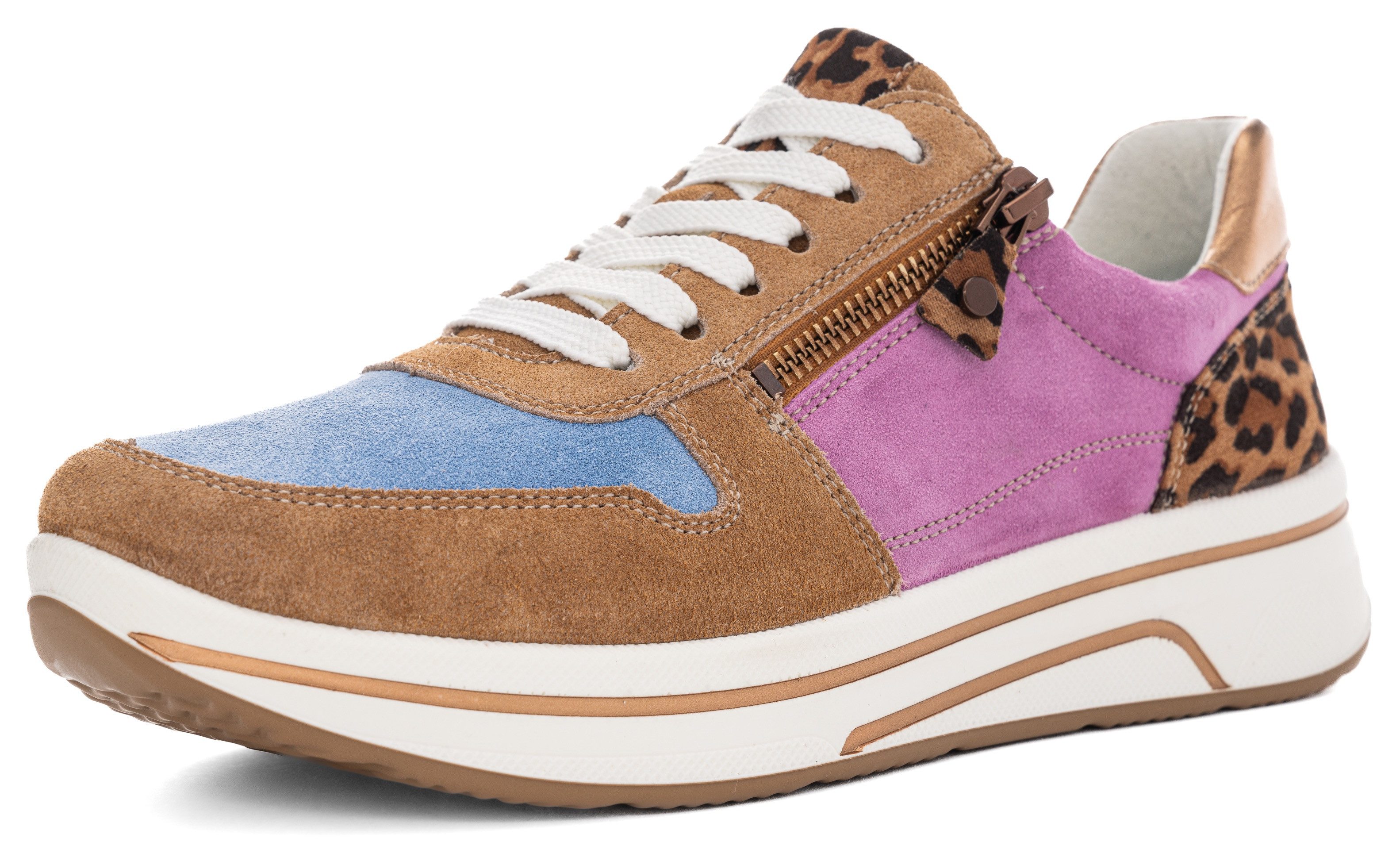 Ara Sneakers met sleehak Sapporo , wig sneaker, veterschoen in comfortwijdte h (= zeer breed)