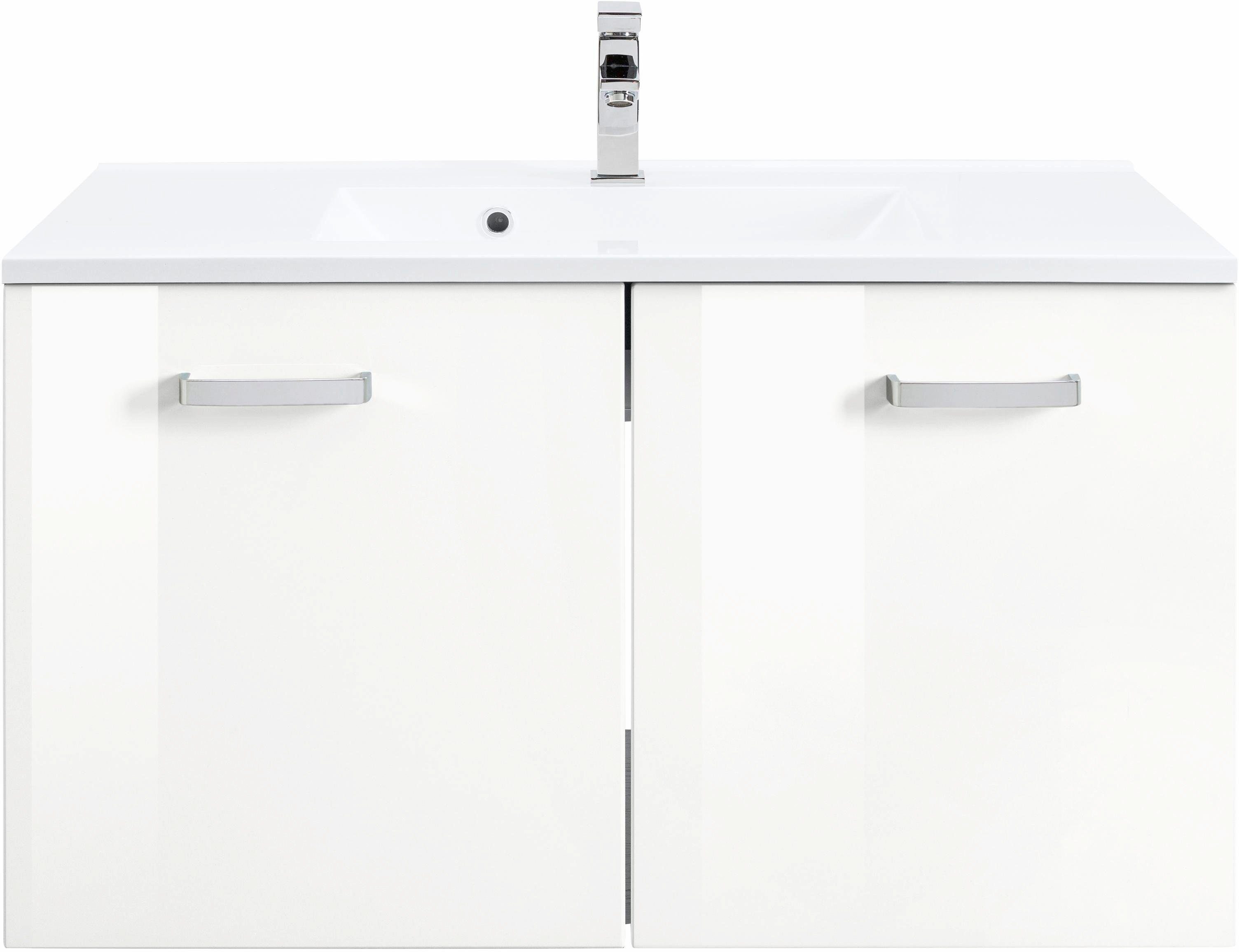 welltime Wastafelonderkast Ravenna Badkamermeubel, wastafelonderkast inclusief wasbak, breedte 80 cm