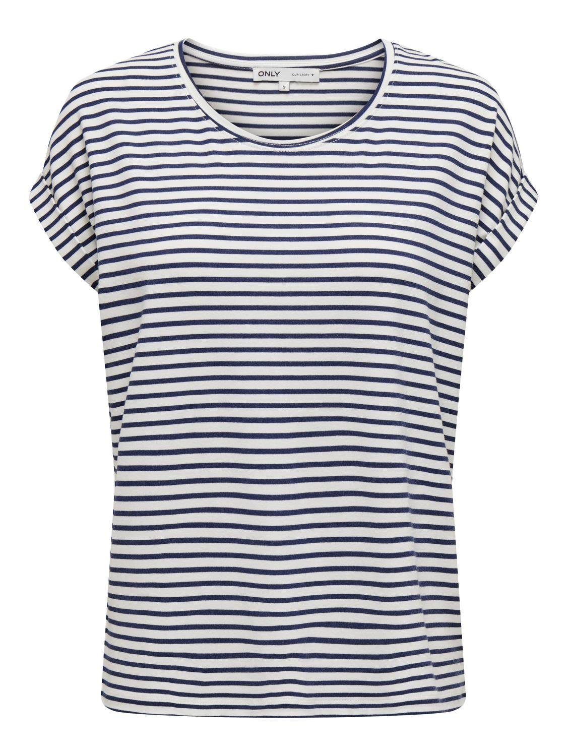 Only T-shirt ONLMOSTER STRIPE S/S O-NECK TOP JRS NOOS