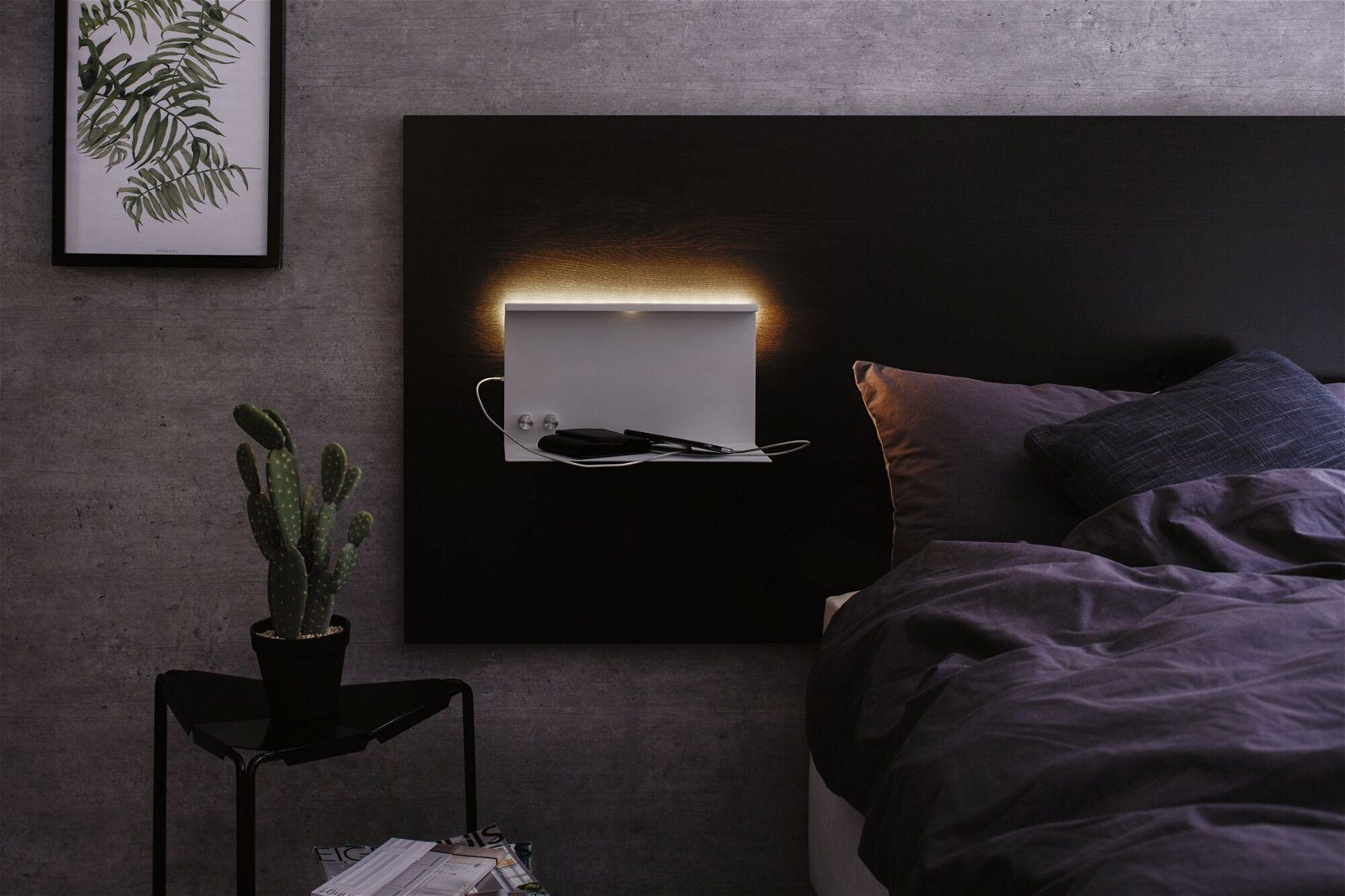 Paulmann Led-wandlamp Jarina 4,5W/1,6W USBC 230V 3000K Metaal
