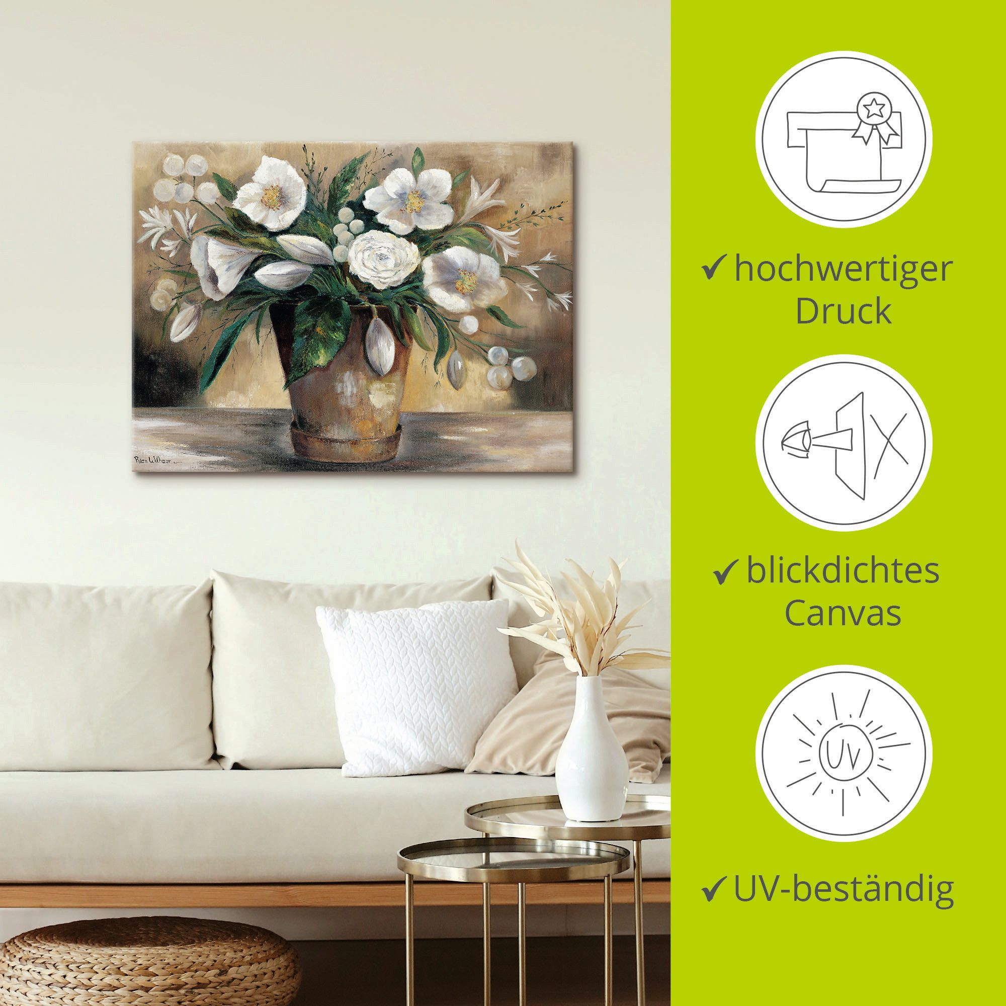 Artland Artprint op linnen Combinatie van zuiverheid I