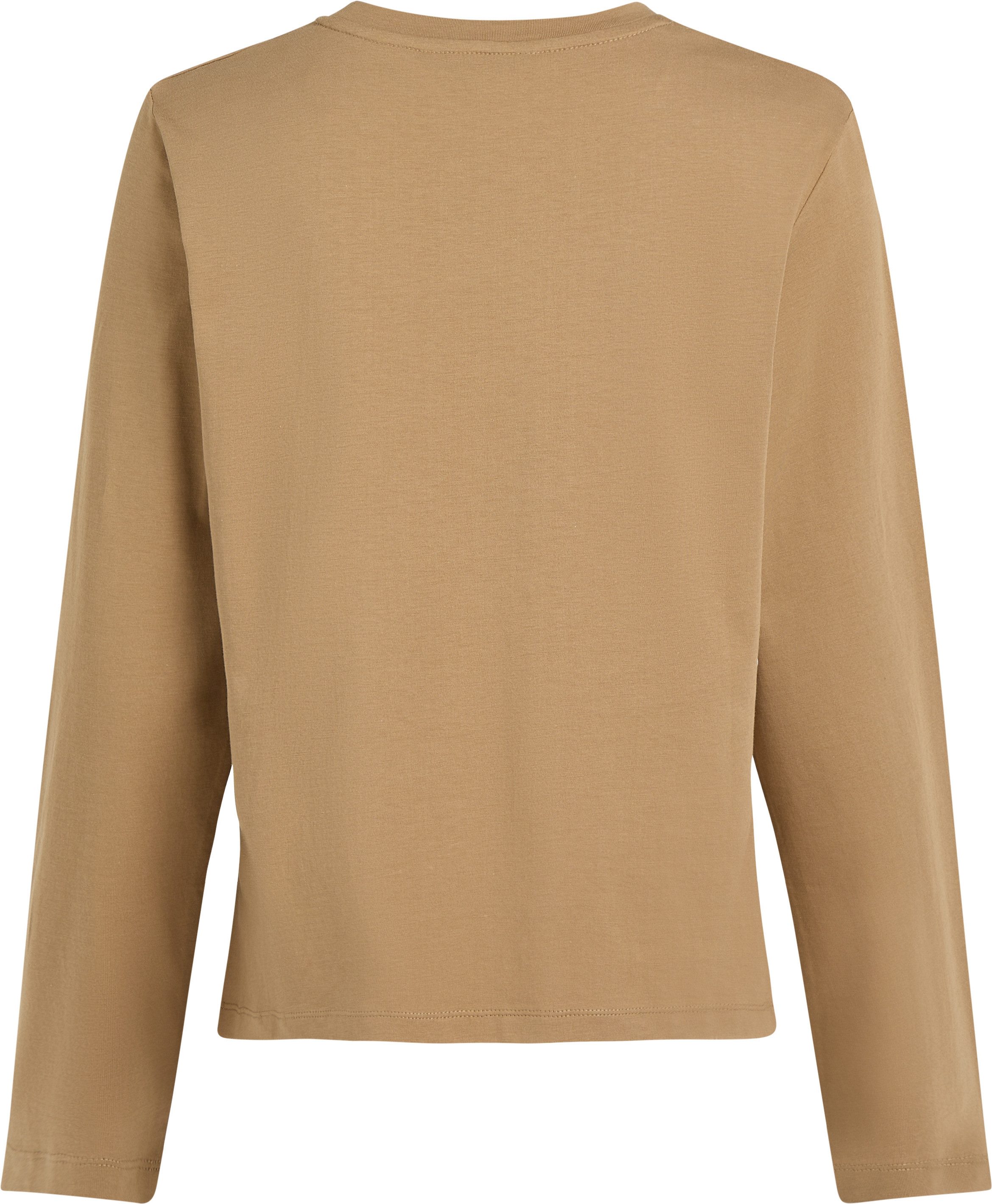 Tommy Hilfiger Shirt met lange mouwen REG CORP LOGO C-NK LS met een logo-opschrift