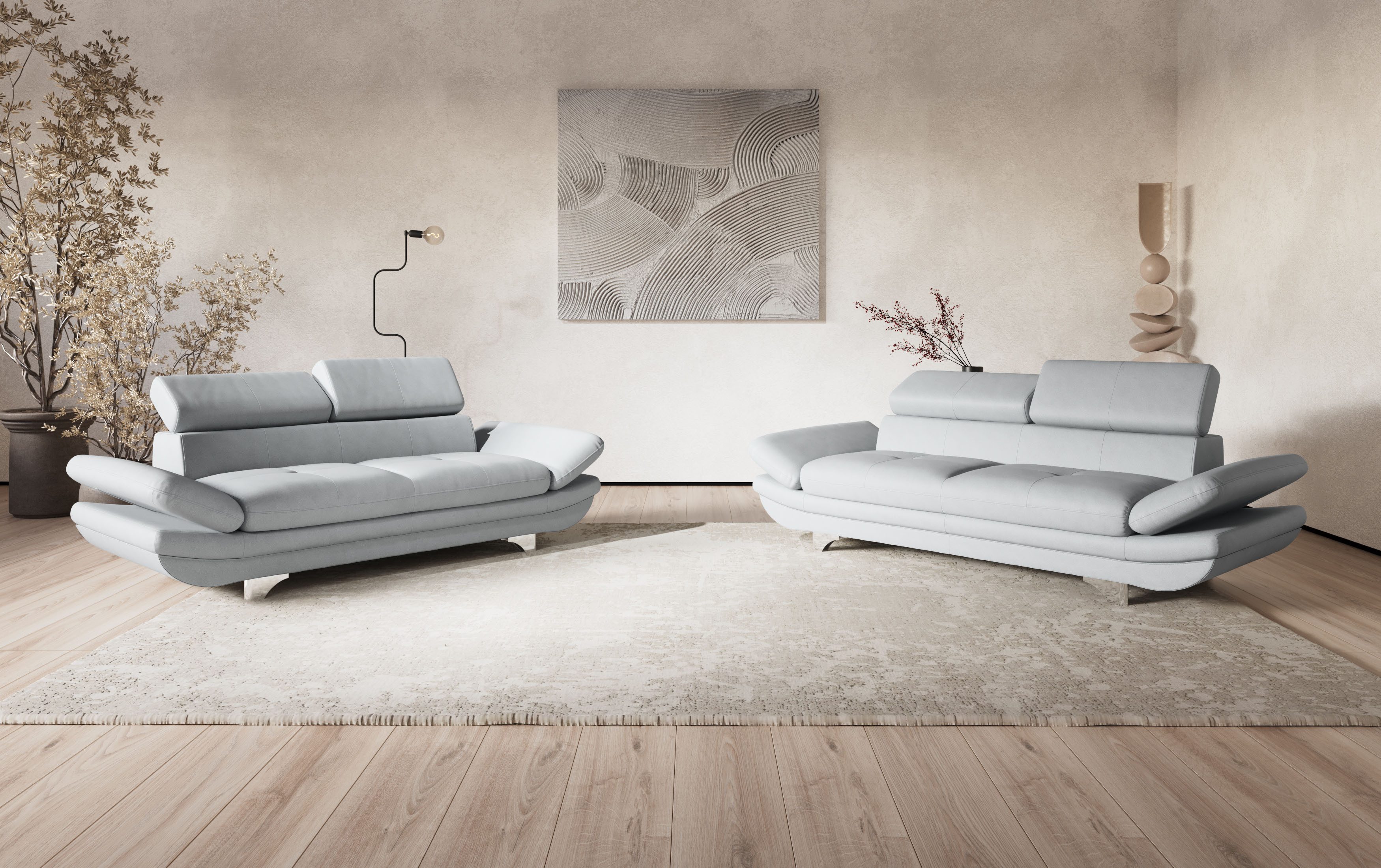 COTTA 3-zitsbank Enterprise Big-sofa, met verstelbare armleuning en rugleuning